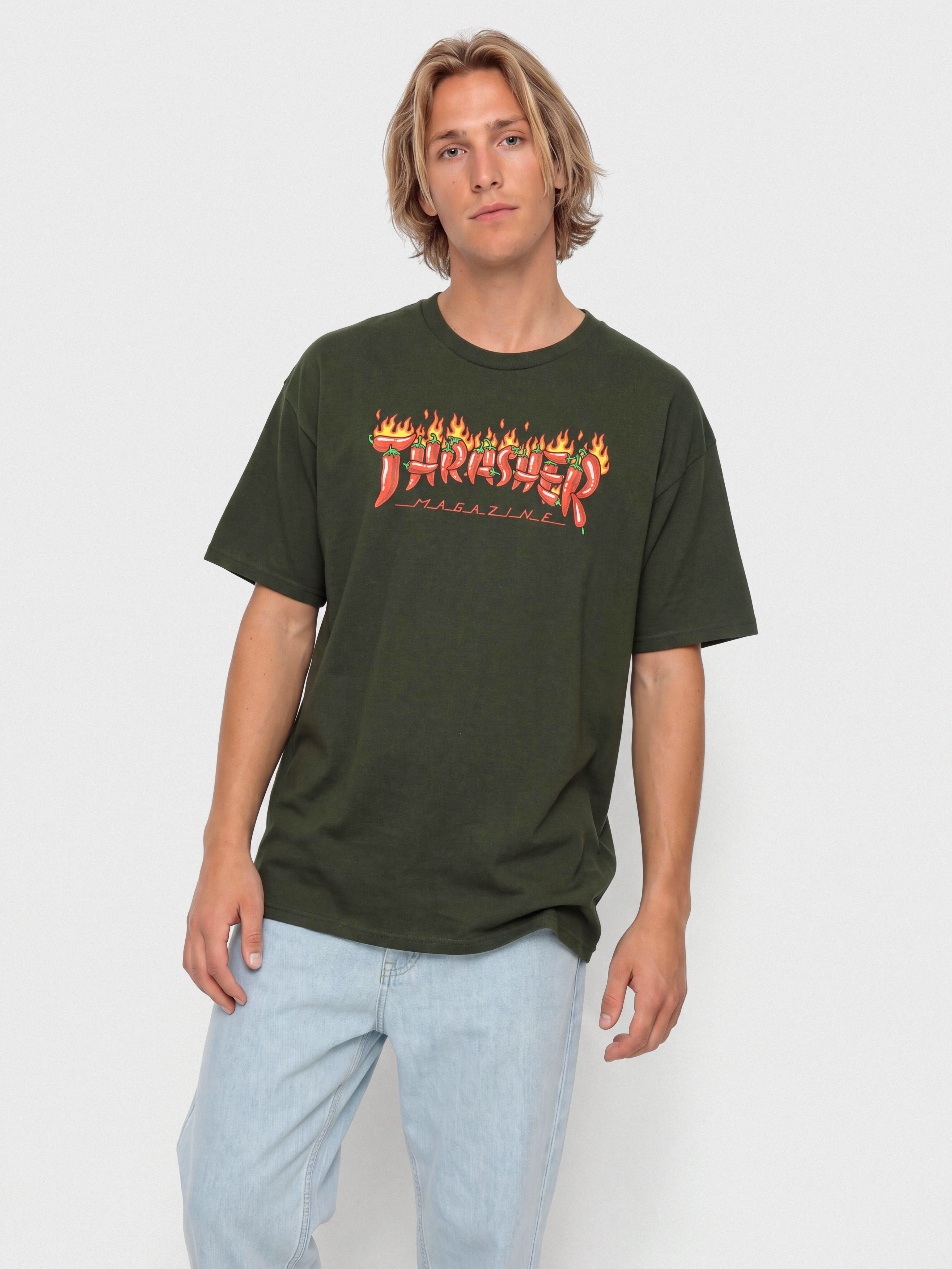 Тениска Thrasher Fuego (forest green)