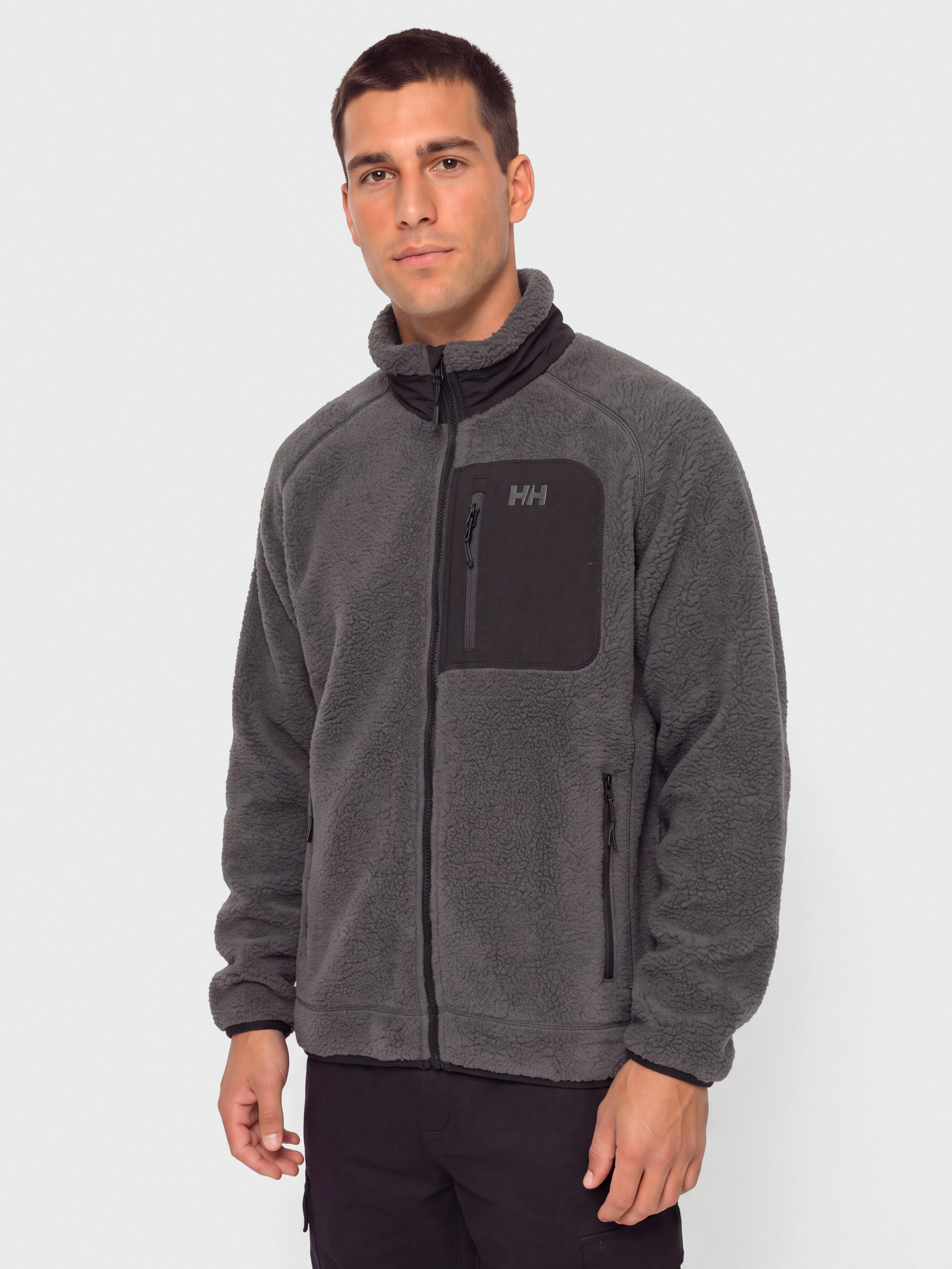 Поларени суитшърт Helly Hansen Panorama Pile Block (thunder grey)