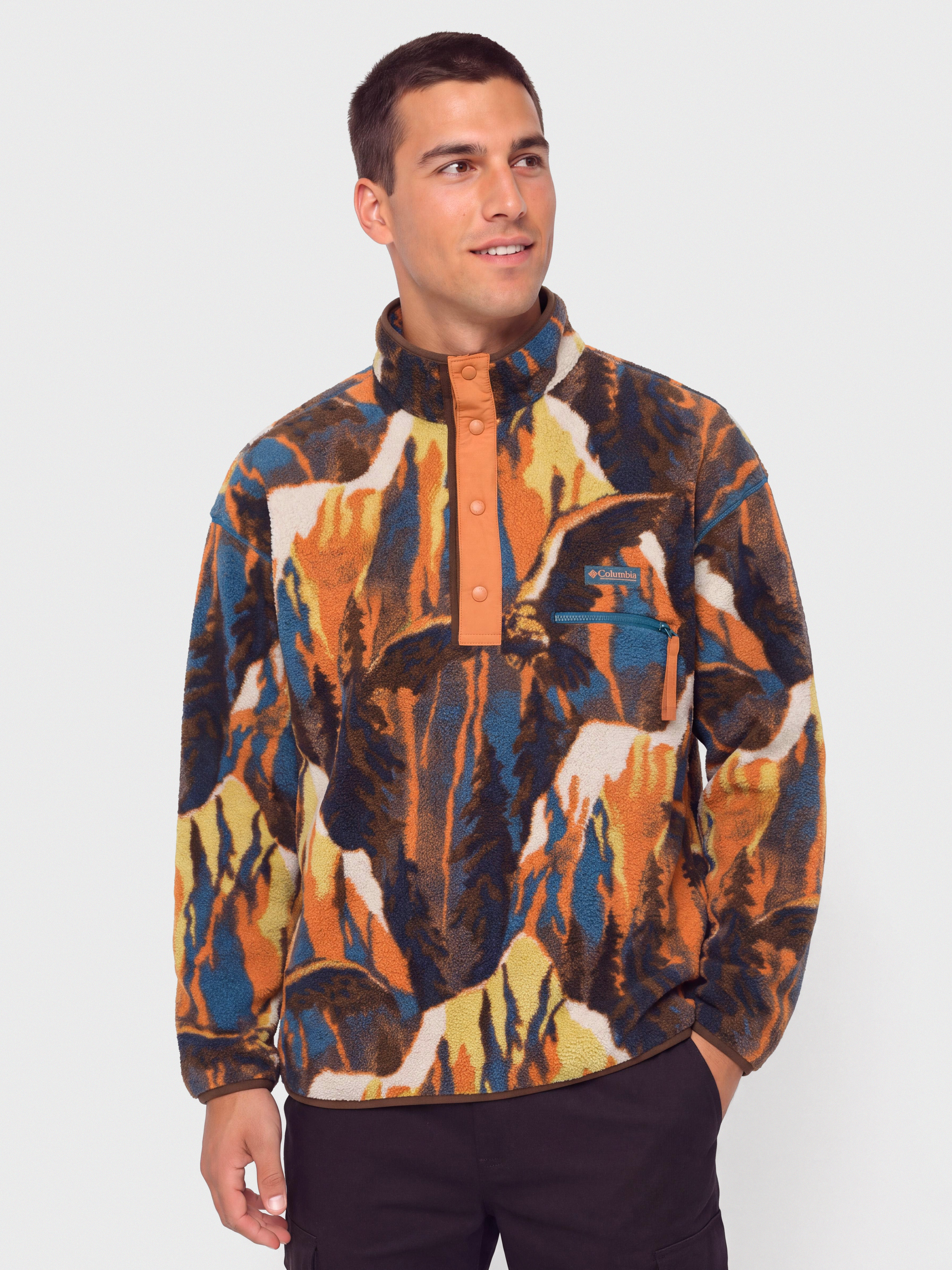 Поларени суитшърт Columbia Helvetia II Printed Half Snap