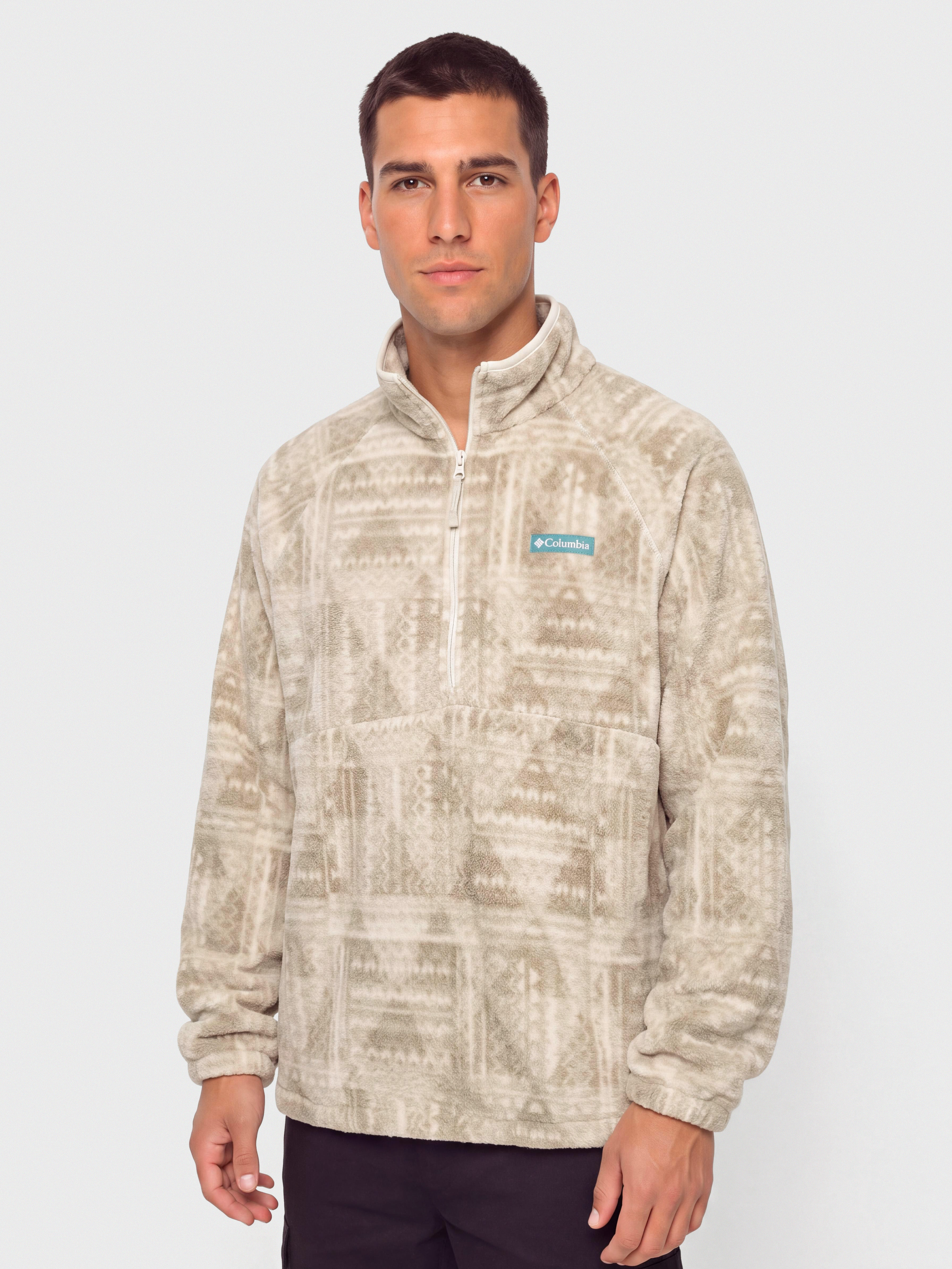 Поларени суитшърт Columbia Timber Crest MTR Printed Half Zip (dark stone/geomix)
