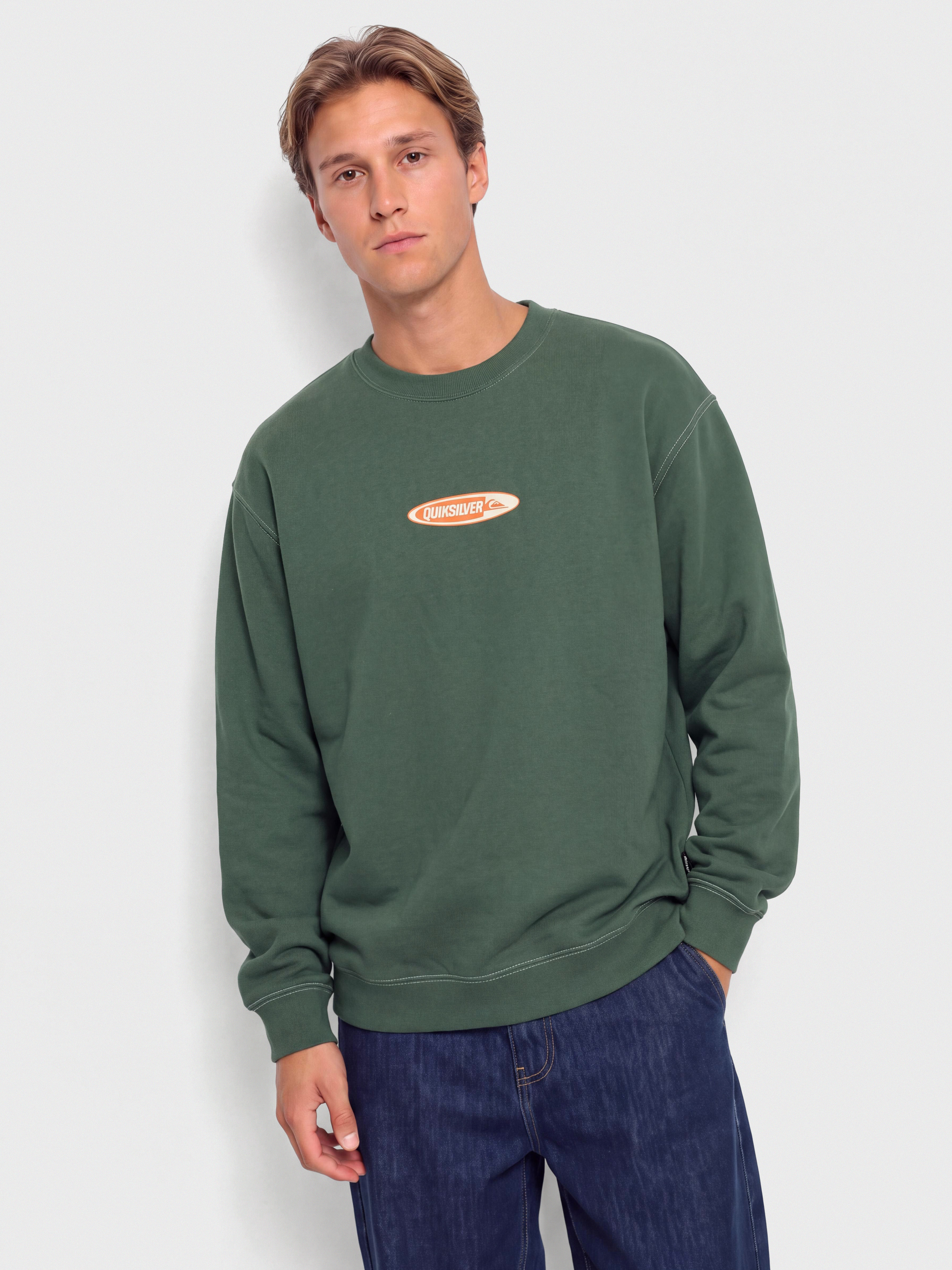 Суитшърт Quiksilver Disk Crew (forest)