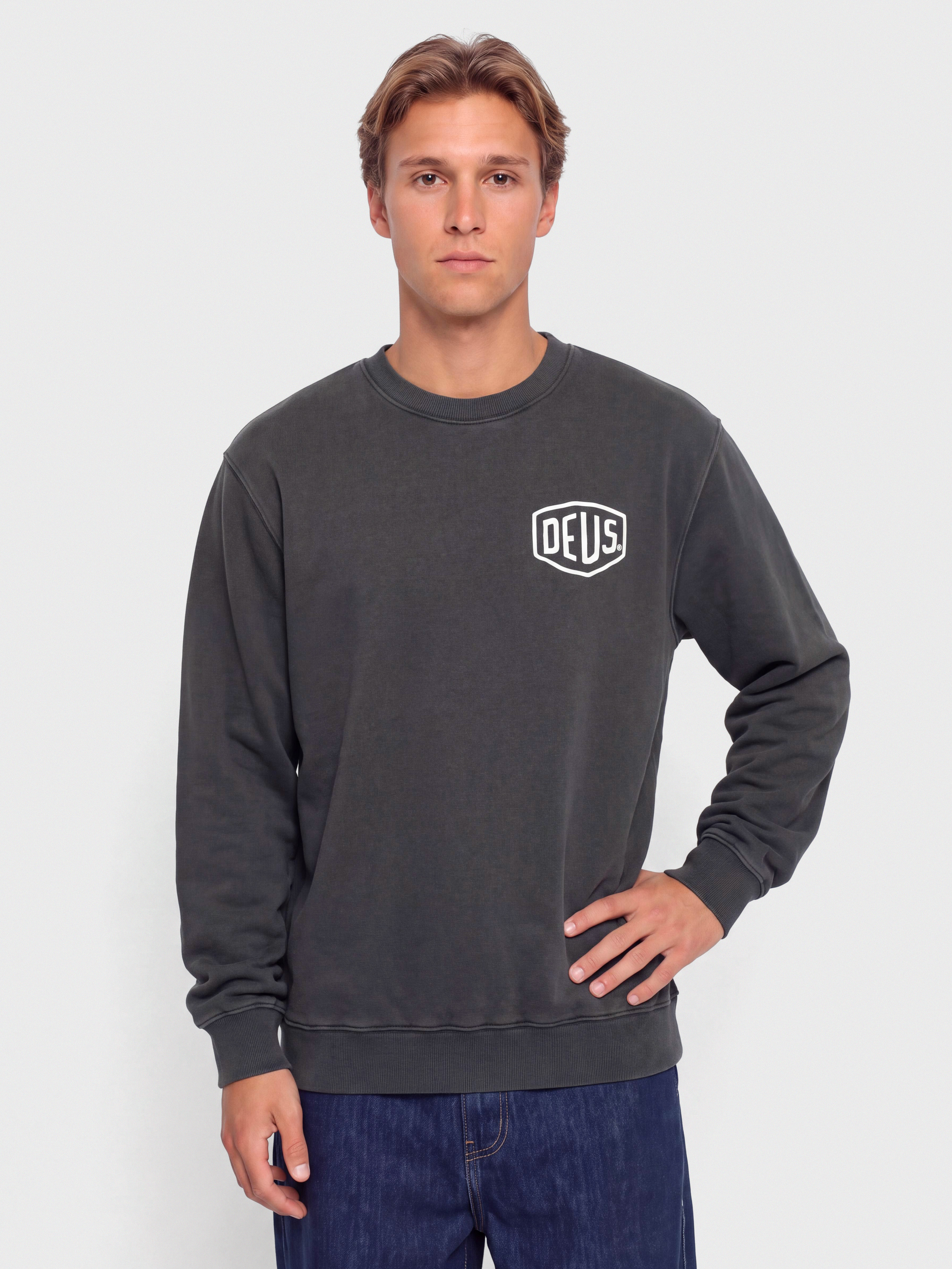 Суитшърт Deus Ex Machina Shield Gd Crew (black)