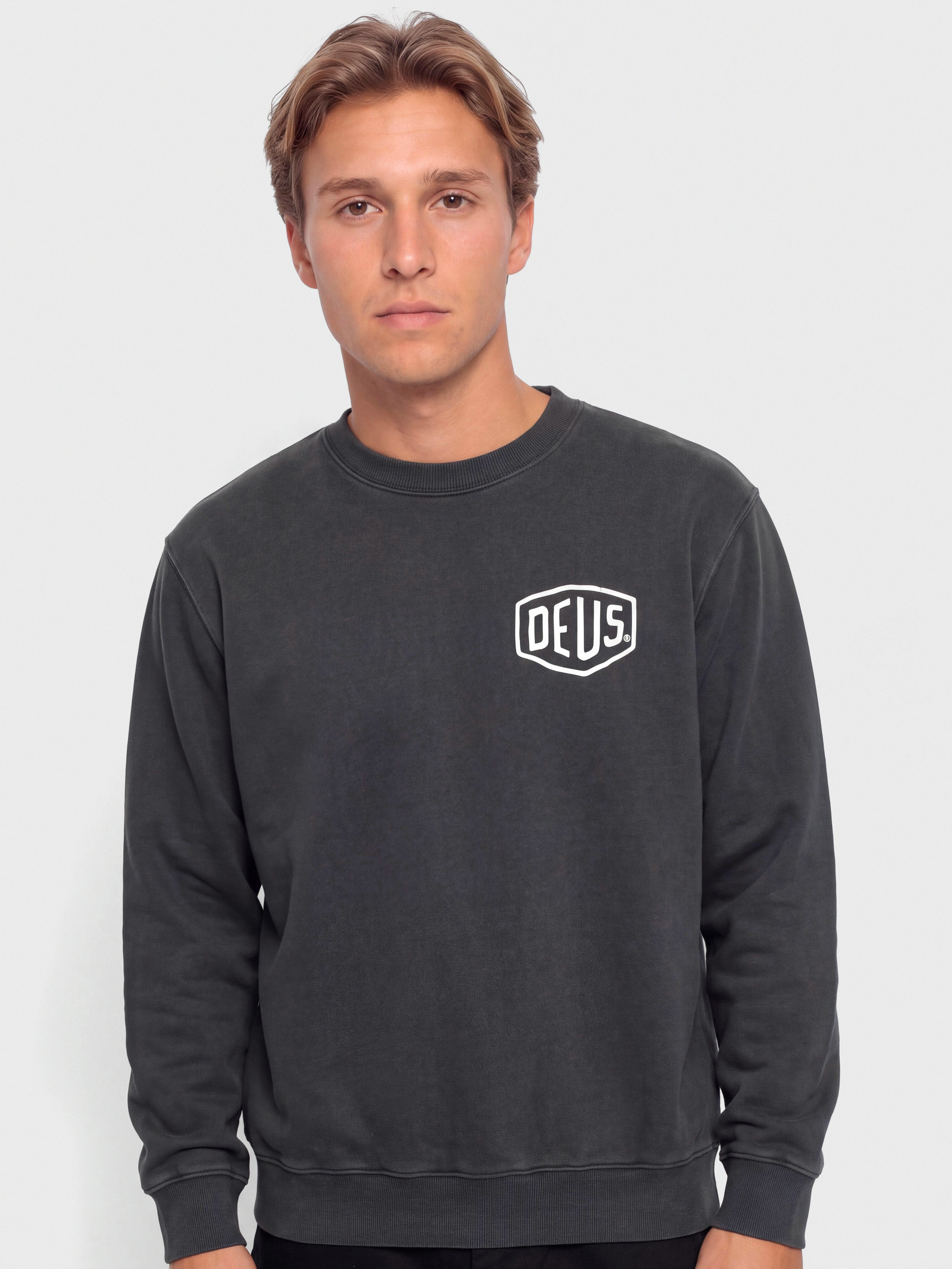 Суитшърт Deus Ex Machina Shield Gd Crew (black)