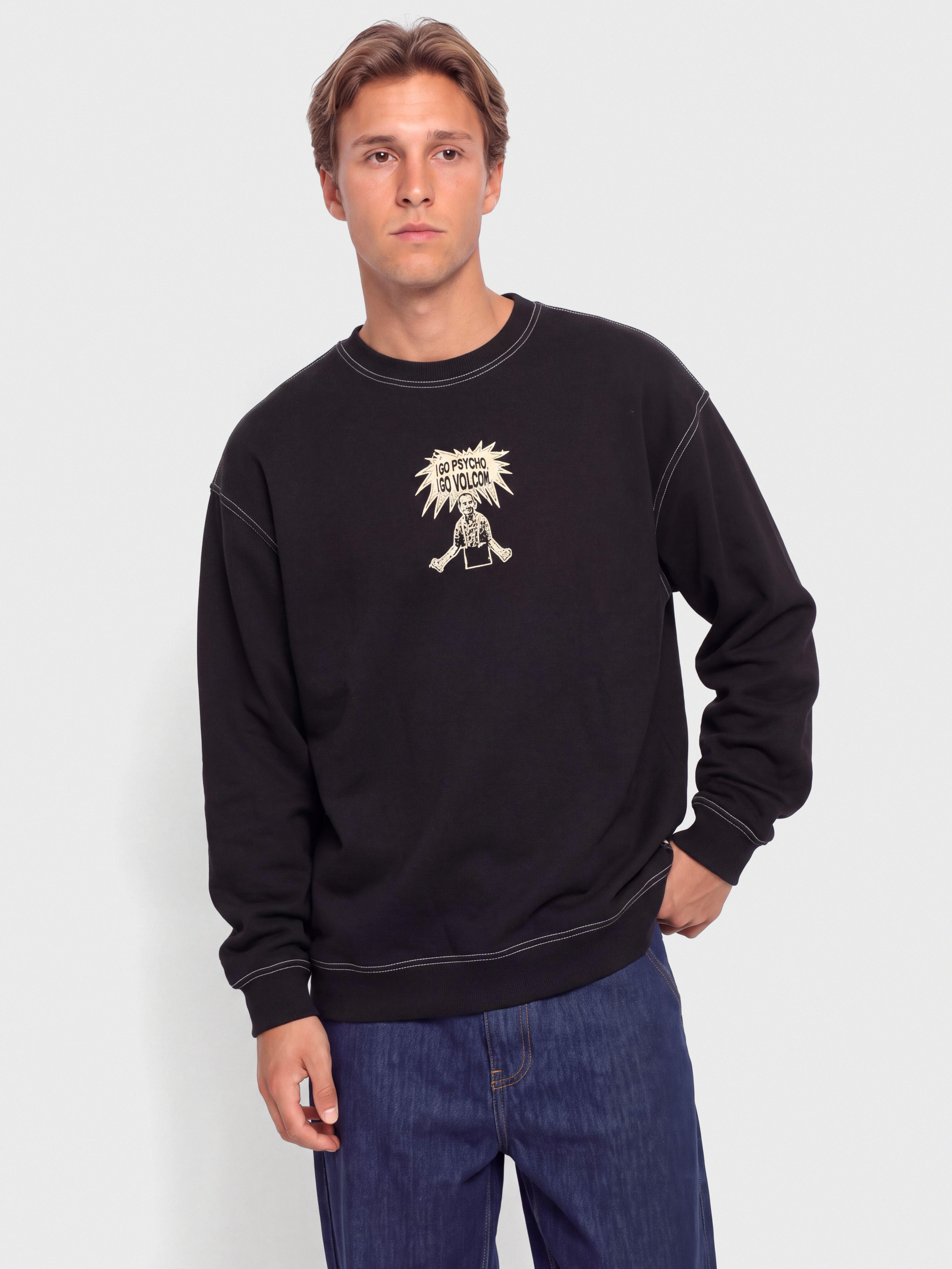 Суитшърт Volcom I Go Psycho (black)