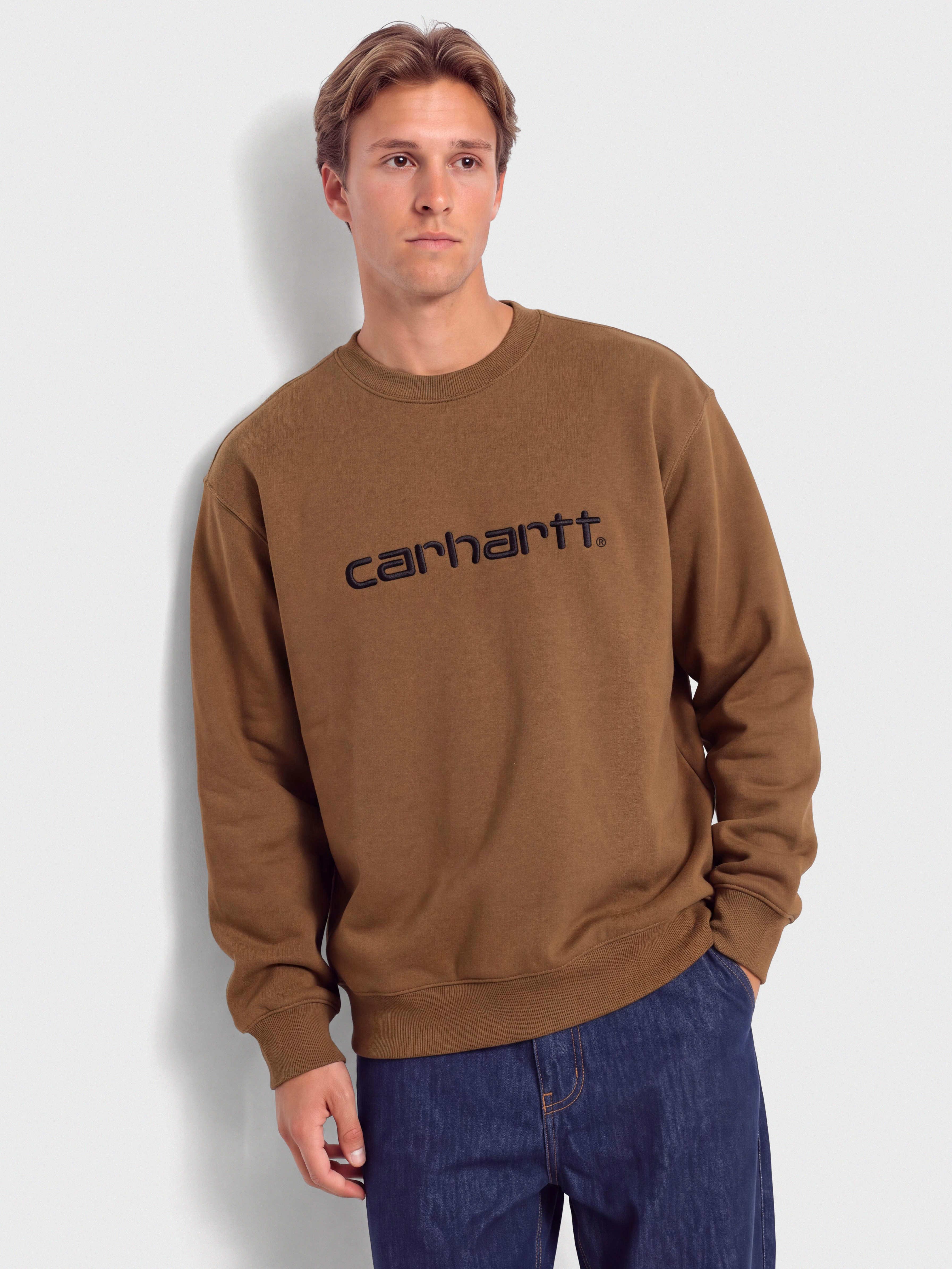 Суитшърт Carhartt WIP Carhartt (wip h brown/black)