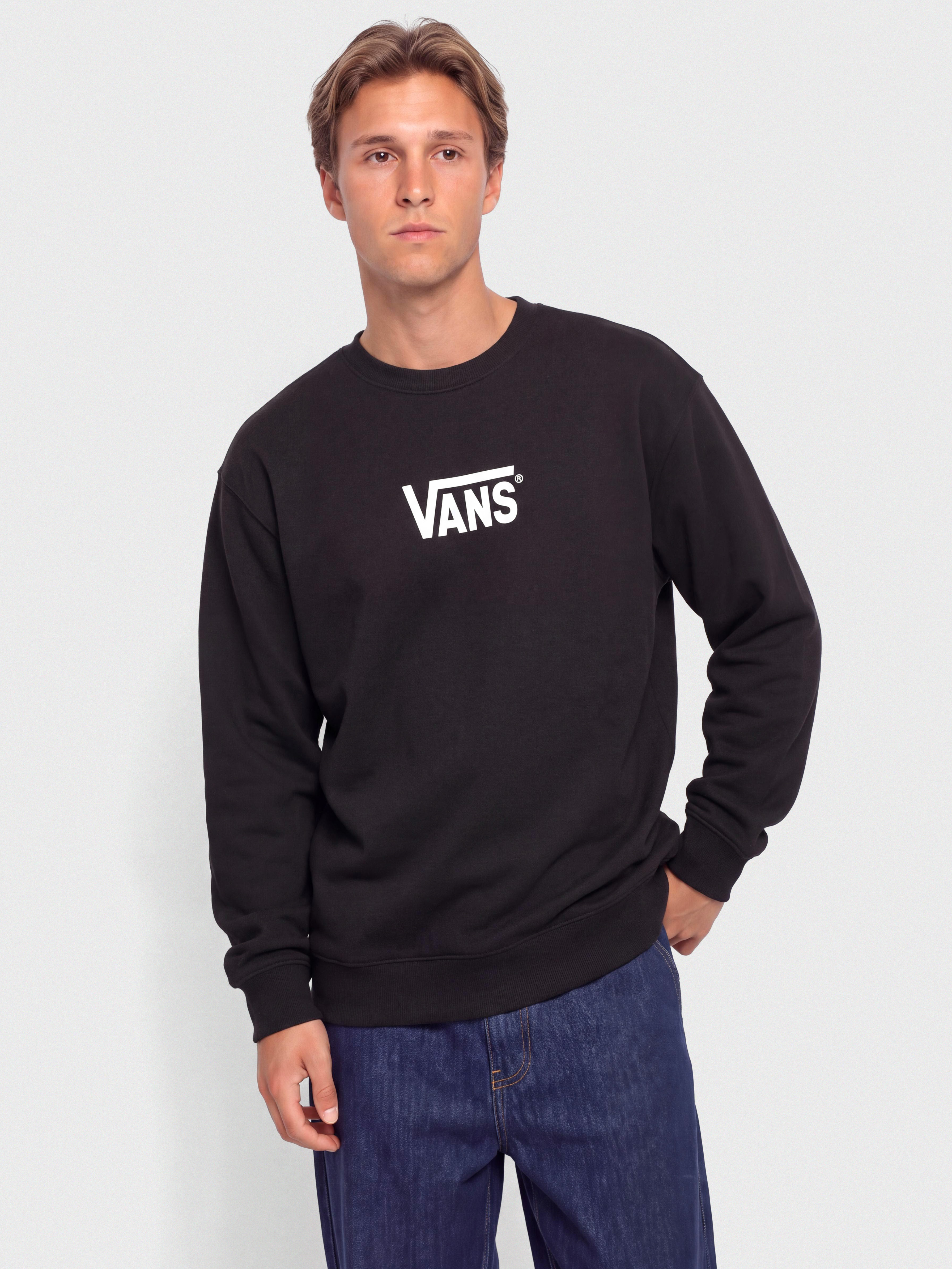 Суитшърт Vans Stretch Logo (black/white)