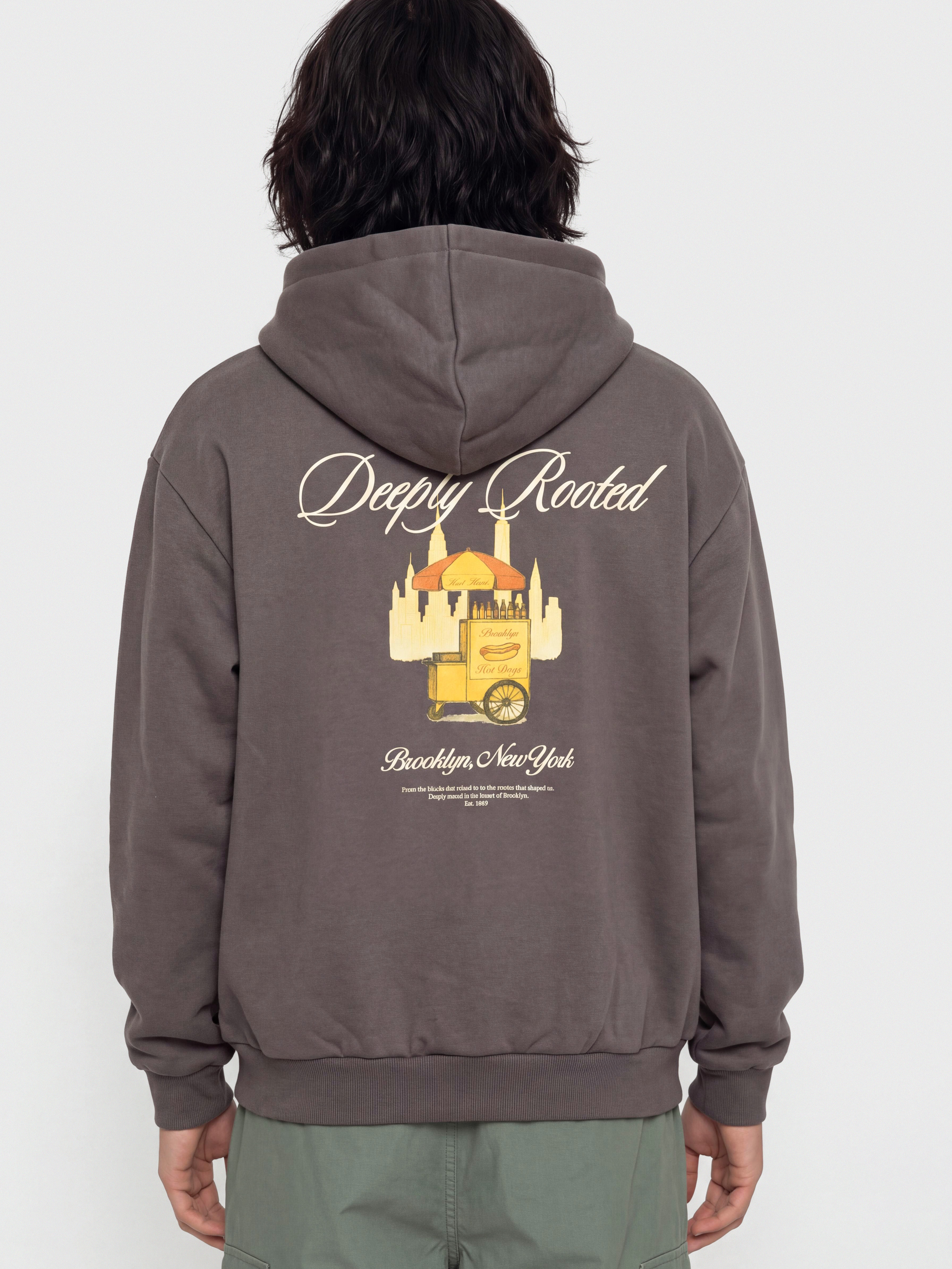 Суитшърт с качулка Karl Kani Signature Hot Dog Oversized HD (dark grey)