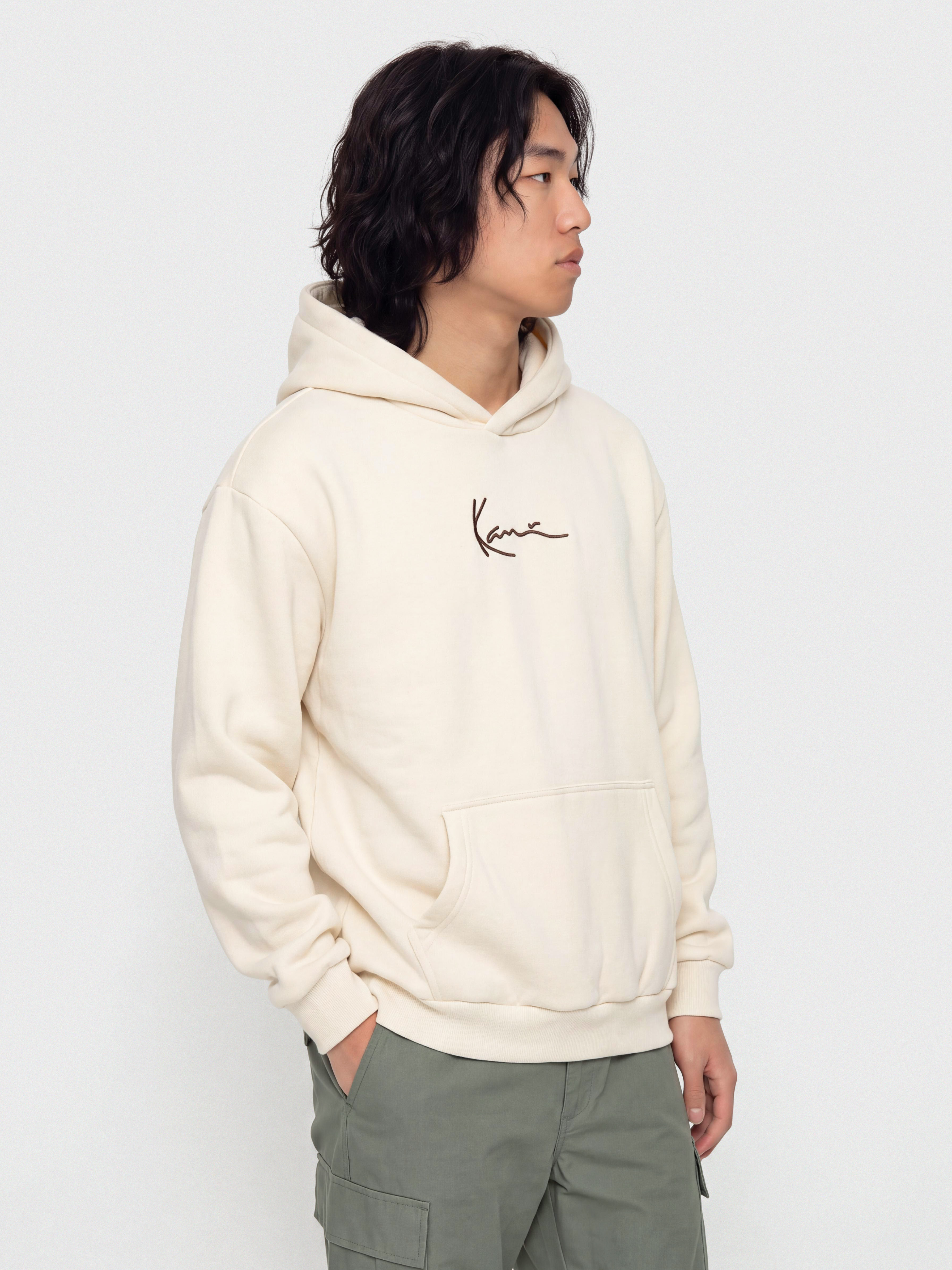 Суитшърт с качулка Karl Kani Signature Hot Dog Oversized HD (off white)