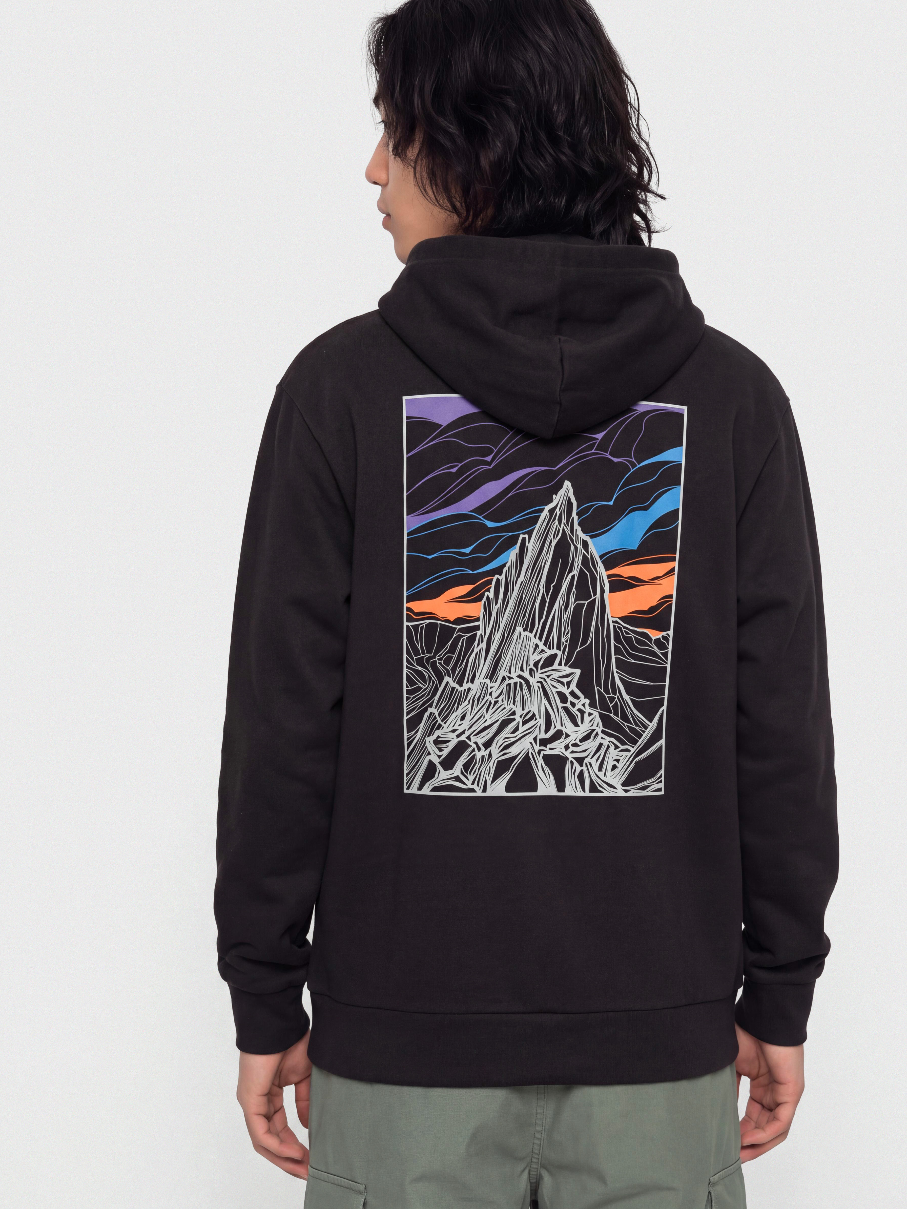 Суитшърт с качулка Patagonia Cloud Crag Daily HD (black)
