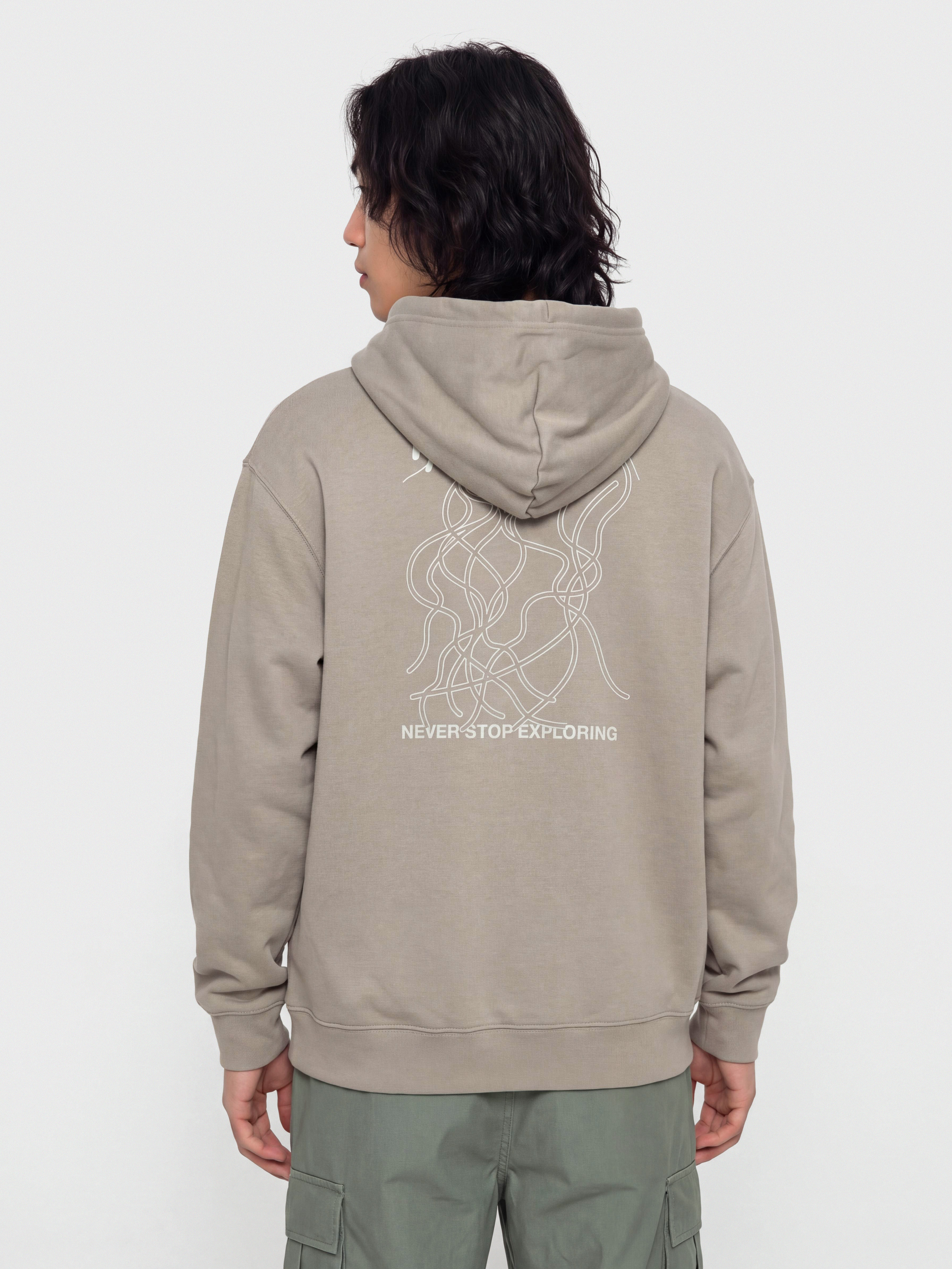 Суитшърт с качулка The North Face Nse Slopes Relaxed HD (stone slab)