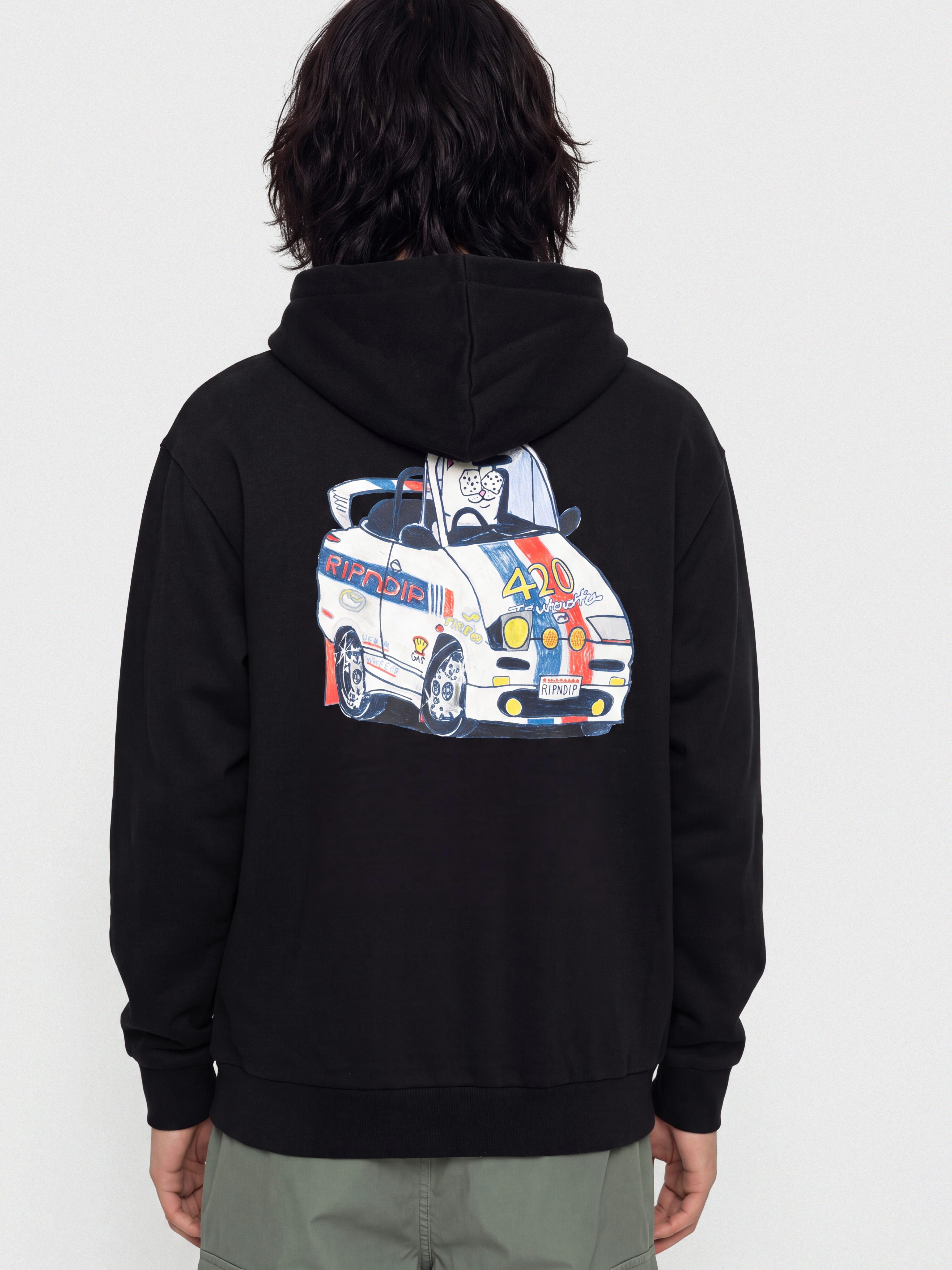 Суитшърт с качулка RipNDip 420 MPH HD (black)