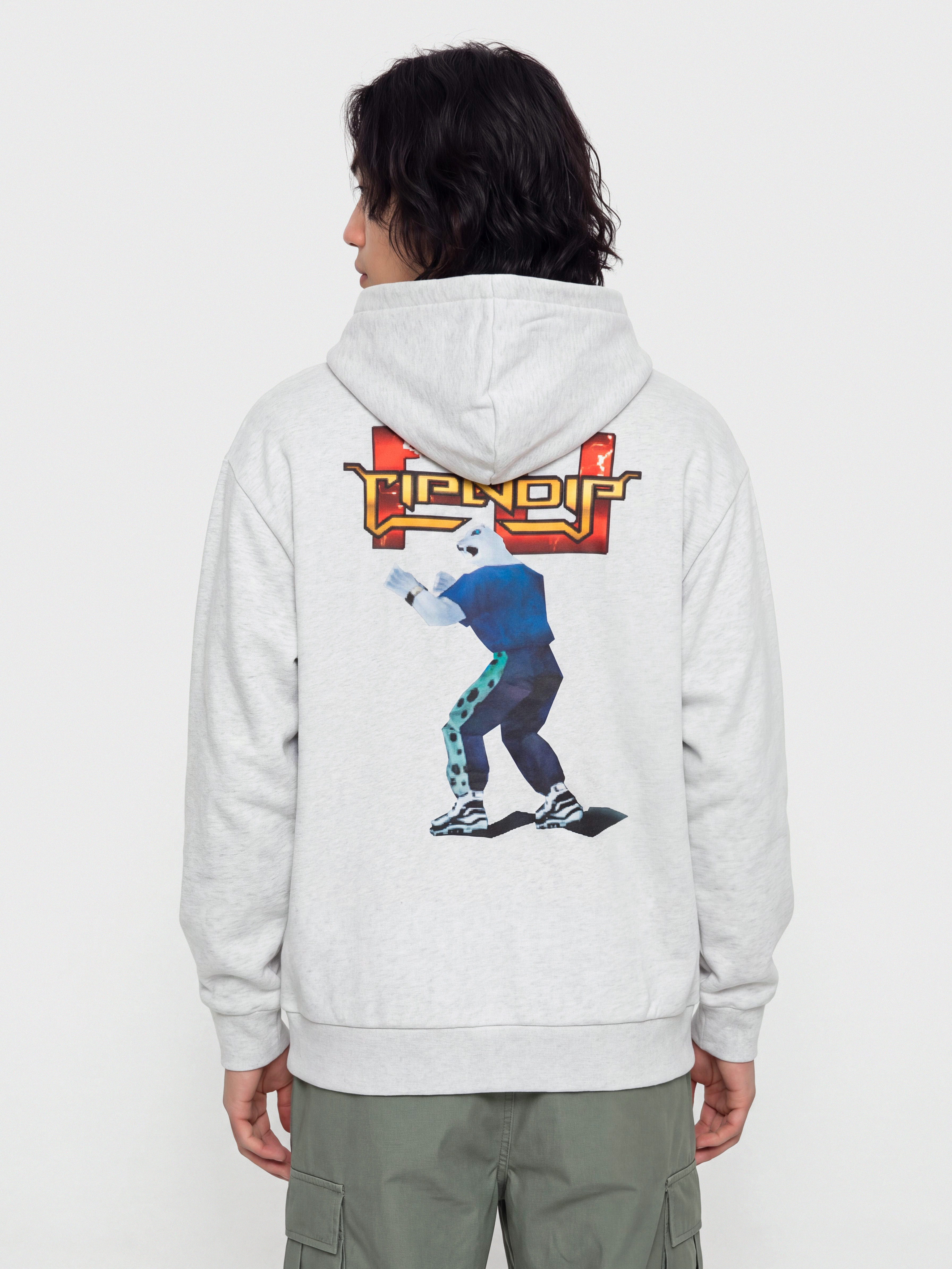 Суитшърт с качулка RipNDip Fight HD (ash heather)