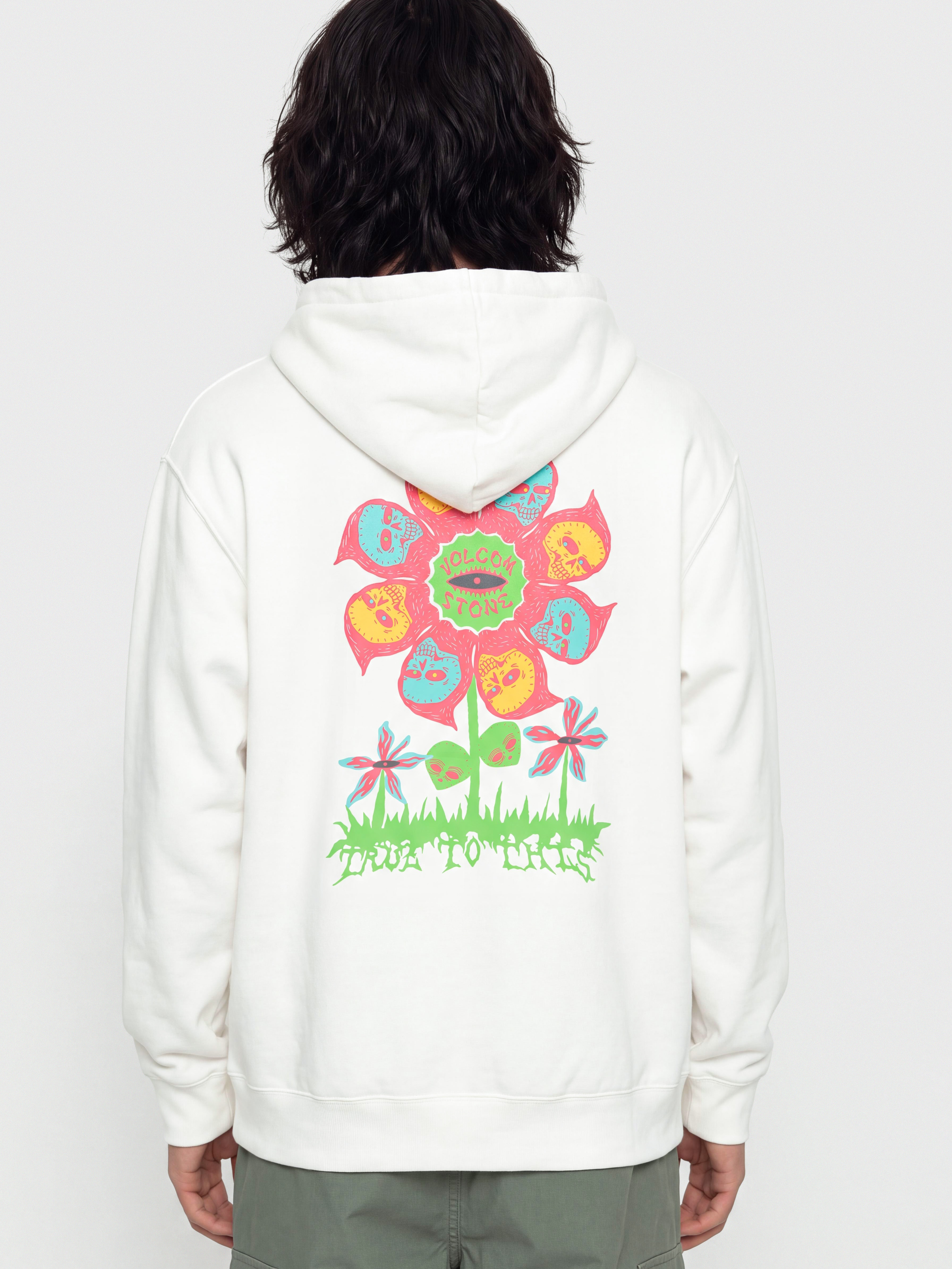 Суитшърт с качулка Volcom Earth Tripper HD (off white)