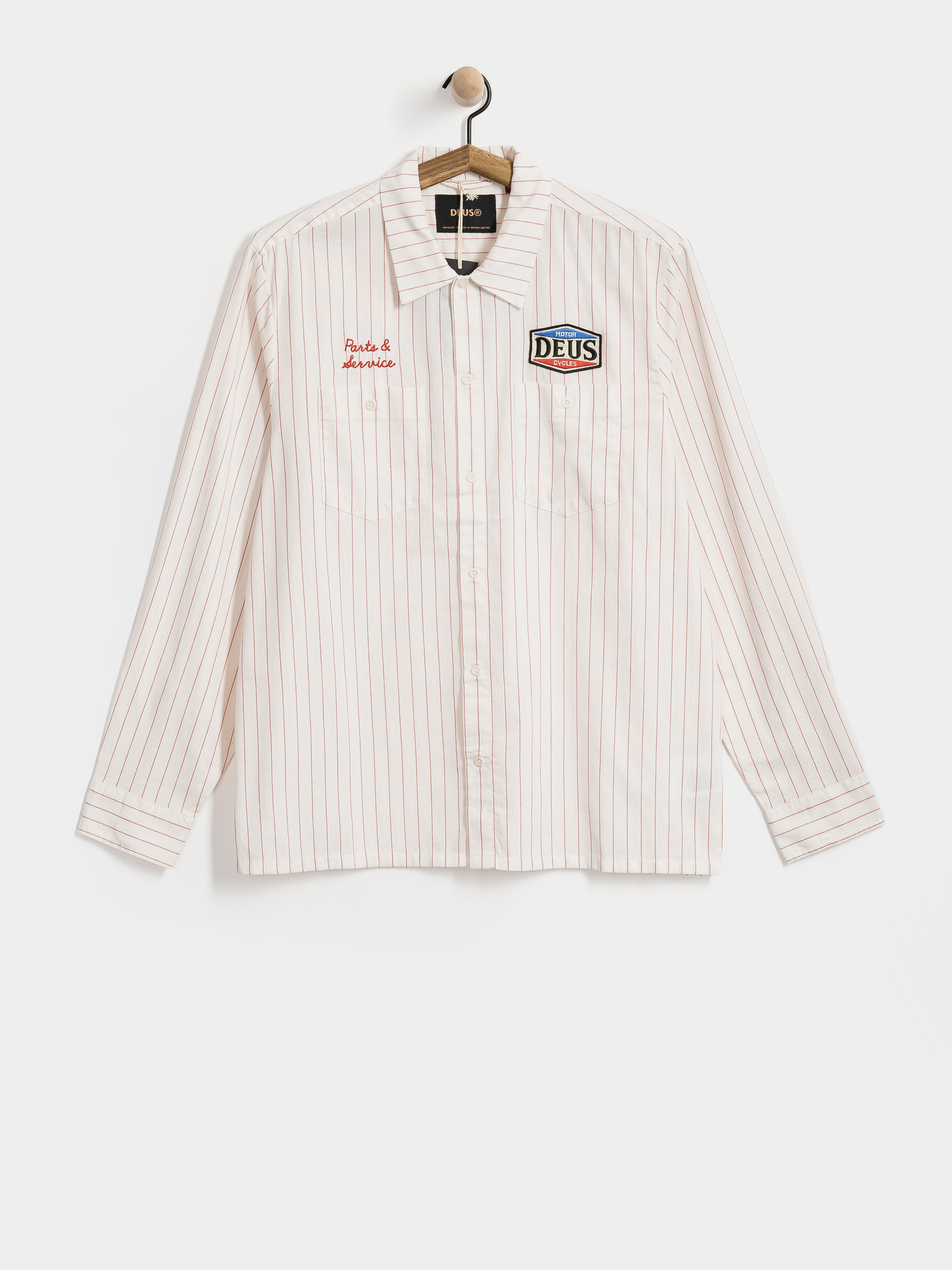 u0420u0438u0437u0430 Deus Ex Machina Forecourt Stripe (vintage white)