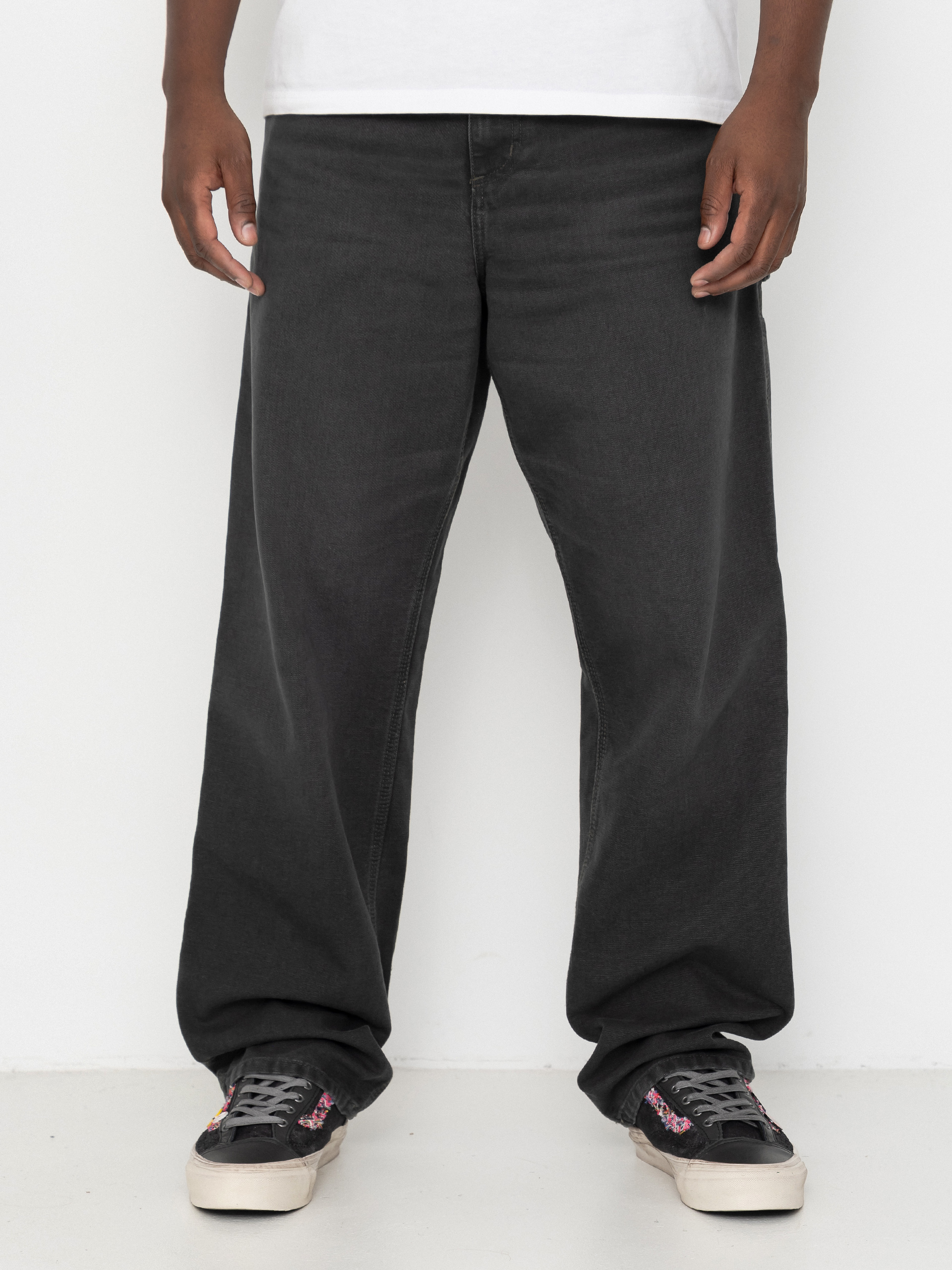 Панталони Carhartt WIP Single Knee (raven/stone canvas)