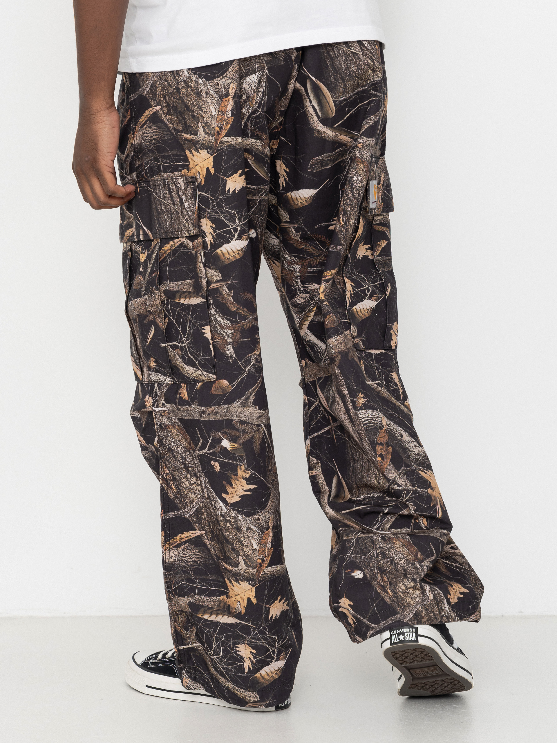Панталони Carhartt WIP Osborn Cargo (camo feather tree black/rinsed)