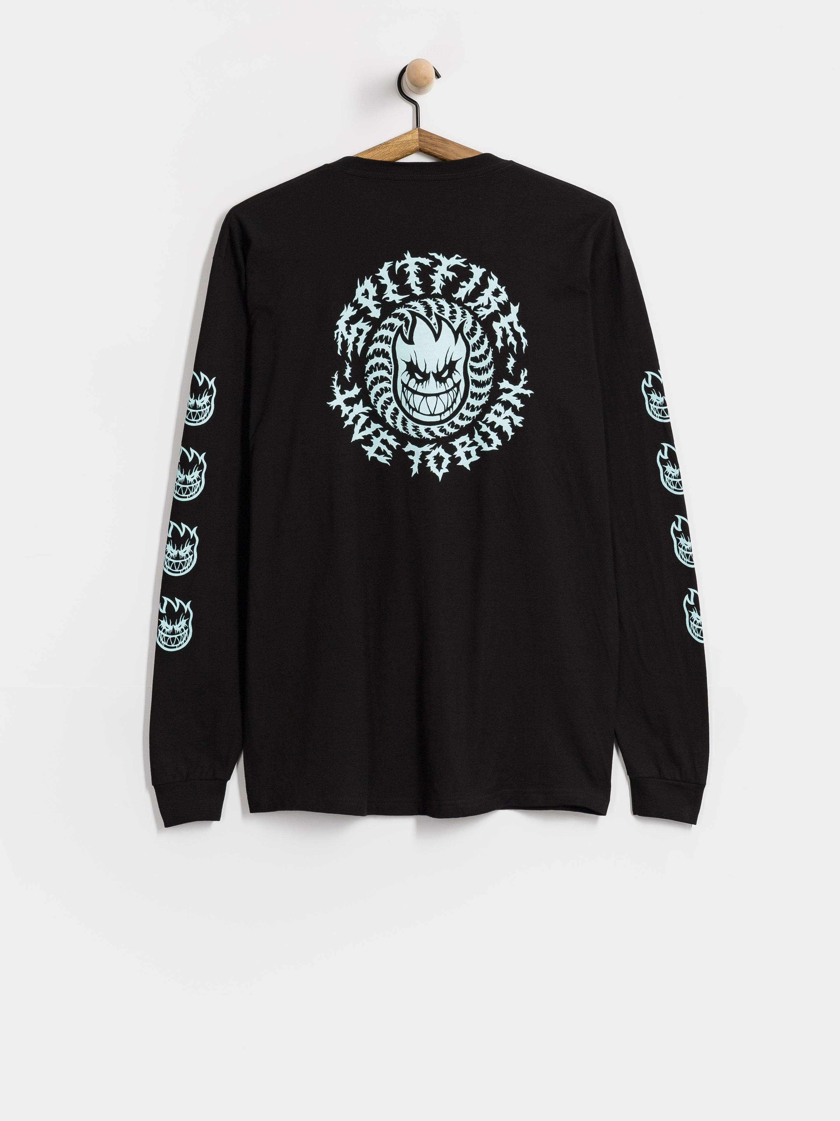 Блуза Spitfire Deathmask Classic Sleeve Glow (black)