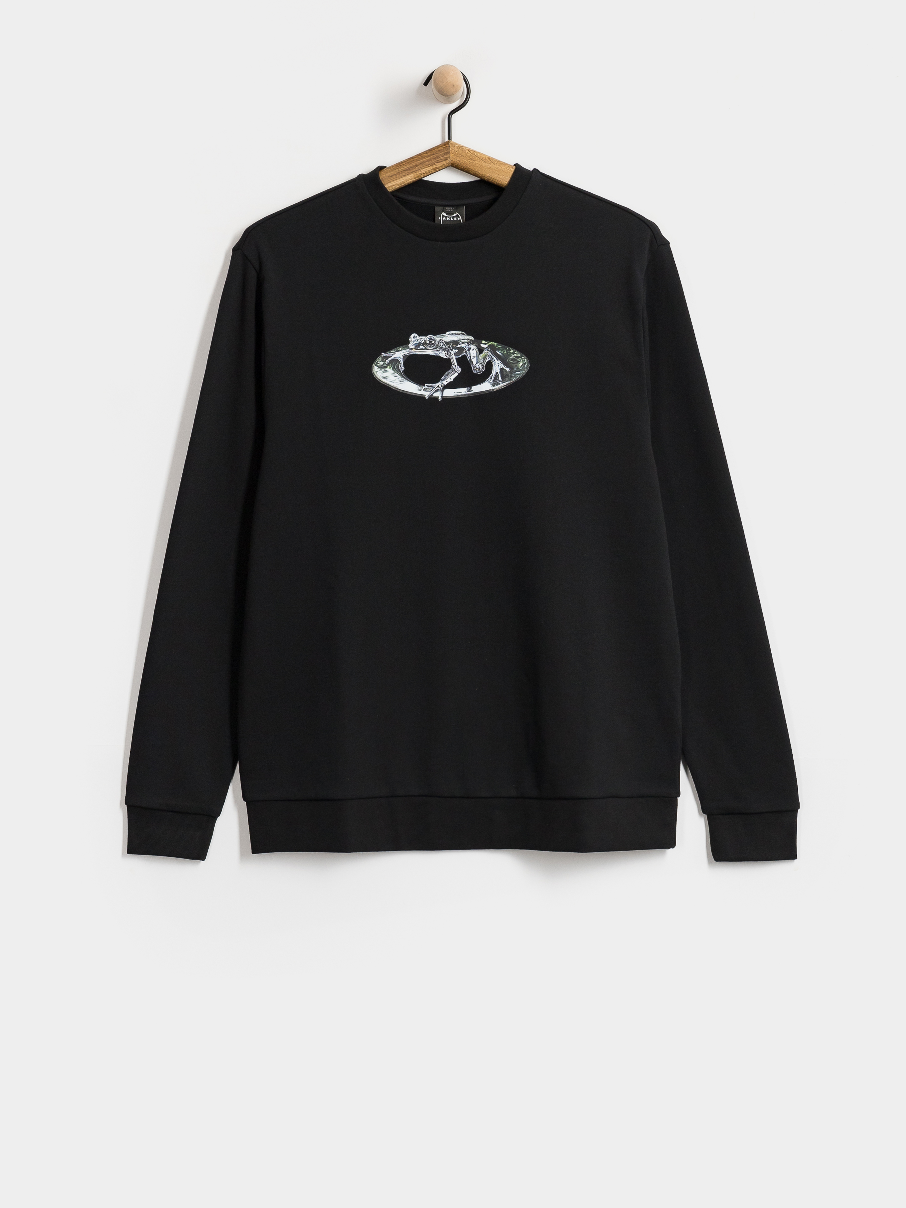 Суитшърт с качулка Oakley Animatronic Frog Crewneck (pitch black)