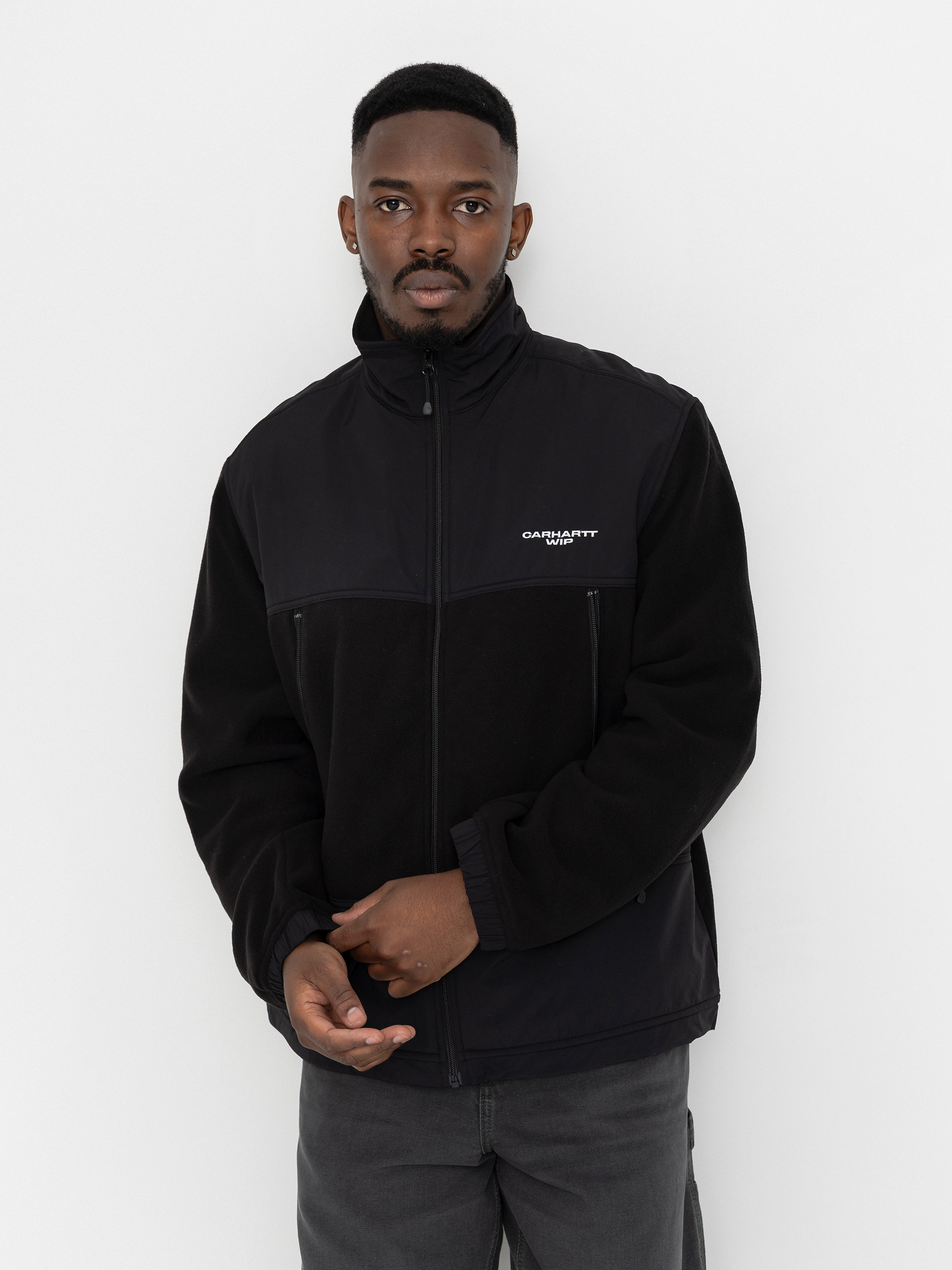 Поларени суитшърт Carhartt WIP Edmore (black/white)