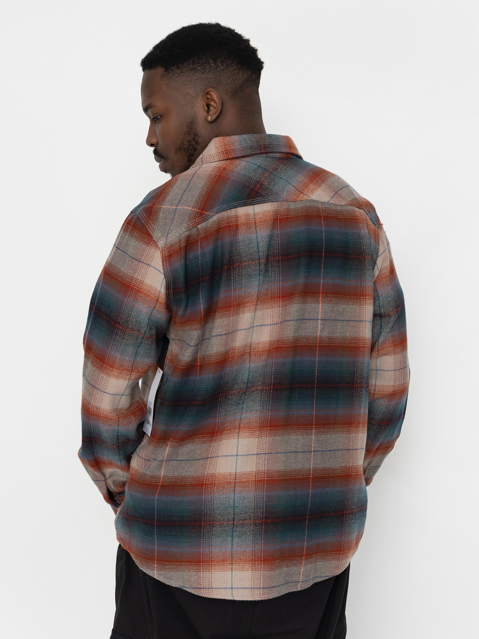 Риза Brixton Bowery Flannel Ls (multi shadow)
