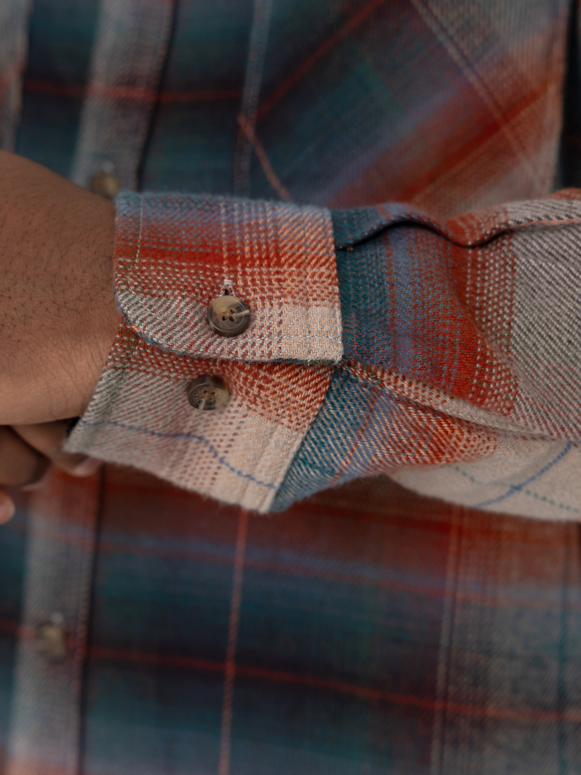 Риза Brixton Bowery Flannel Ls (multi shadow)