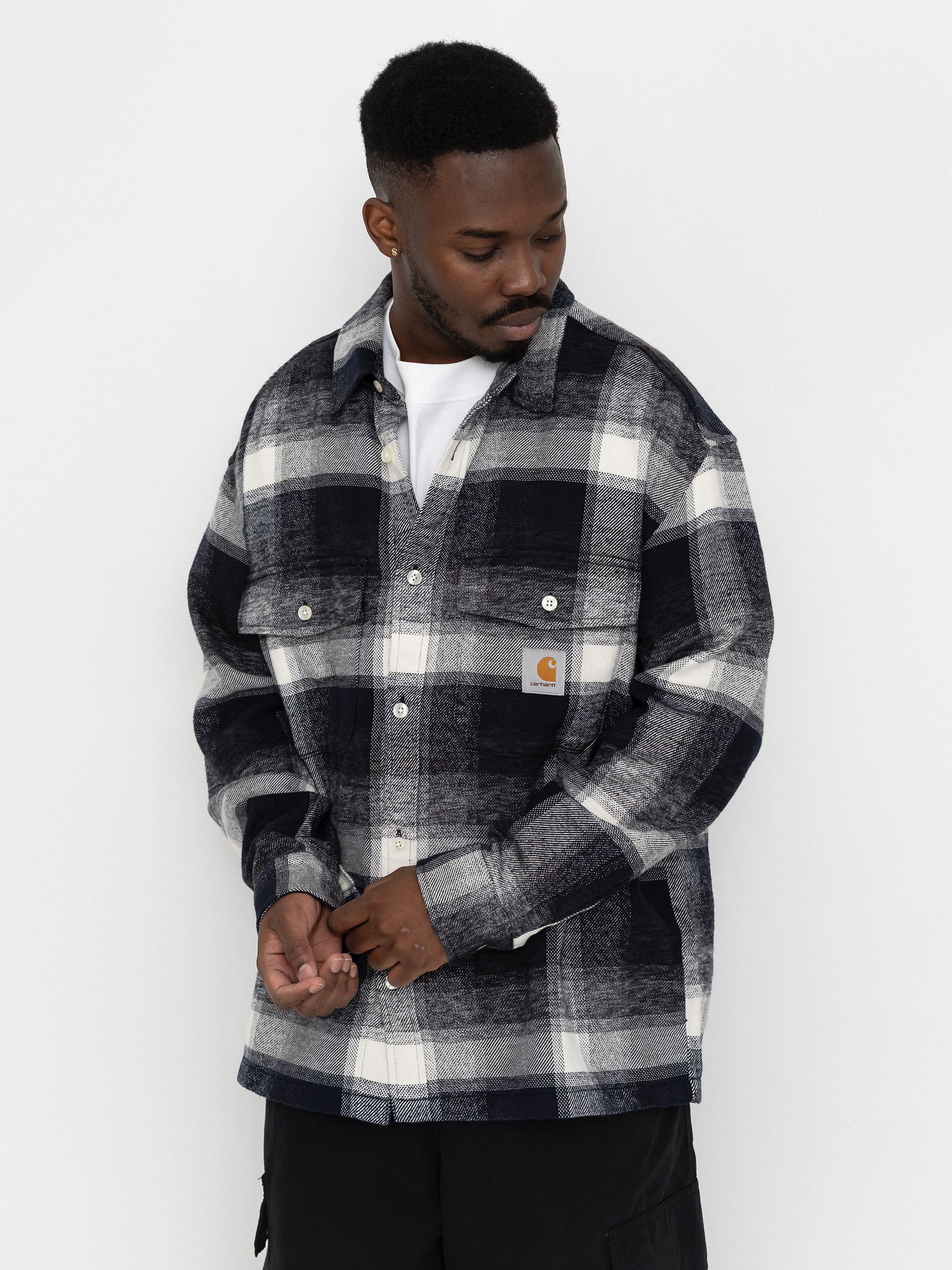 u0420u0438u0437u0430 Carhartt WIP Esterson (esterson check dark navy)