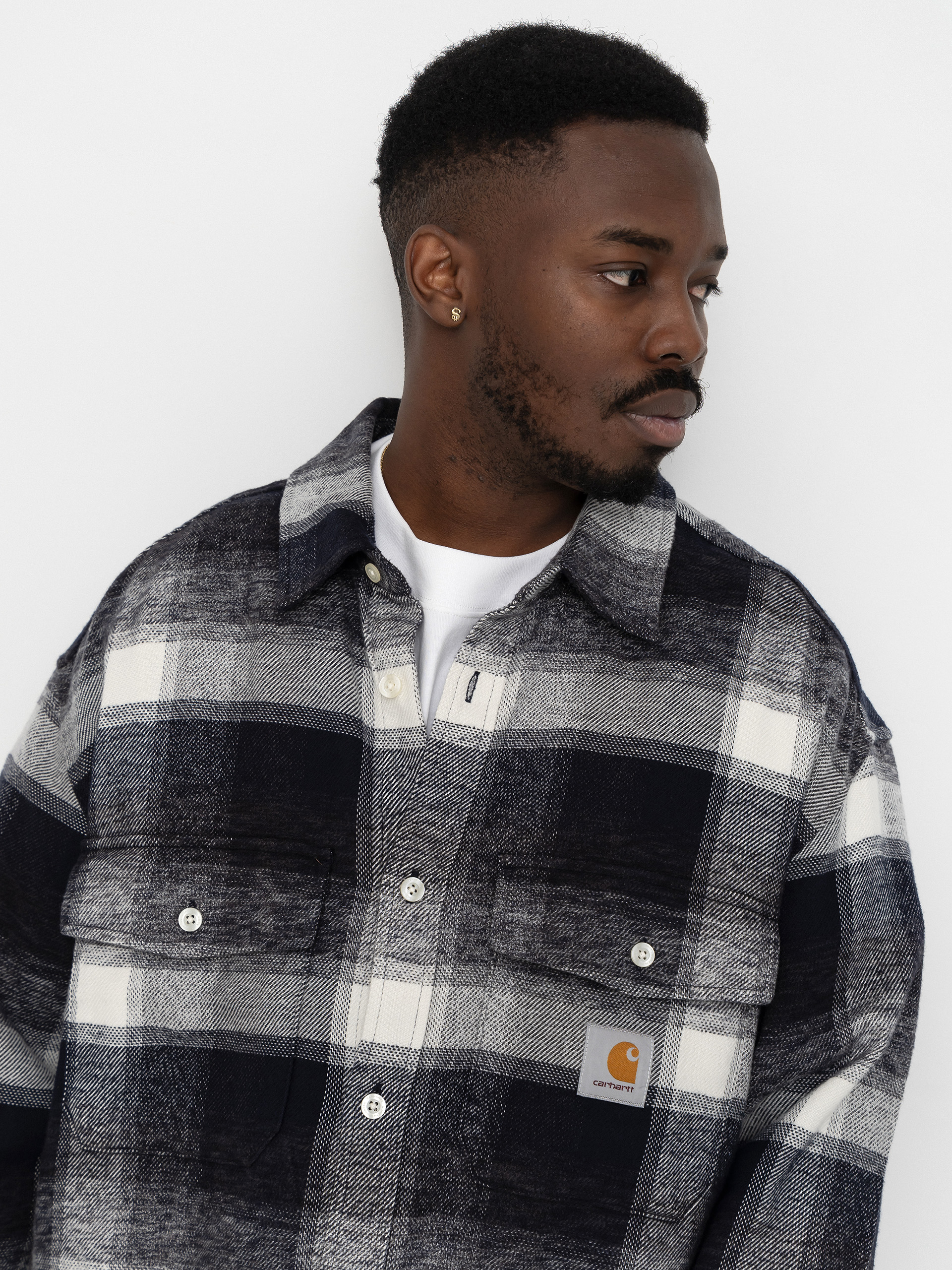Риза Carhartt WIP Esterson (esterson check dark navy)