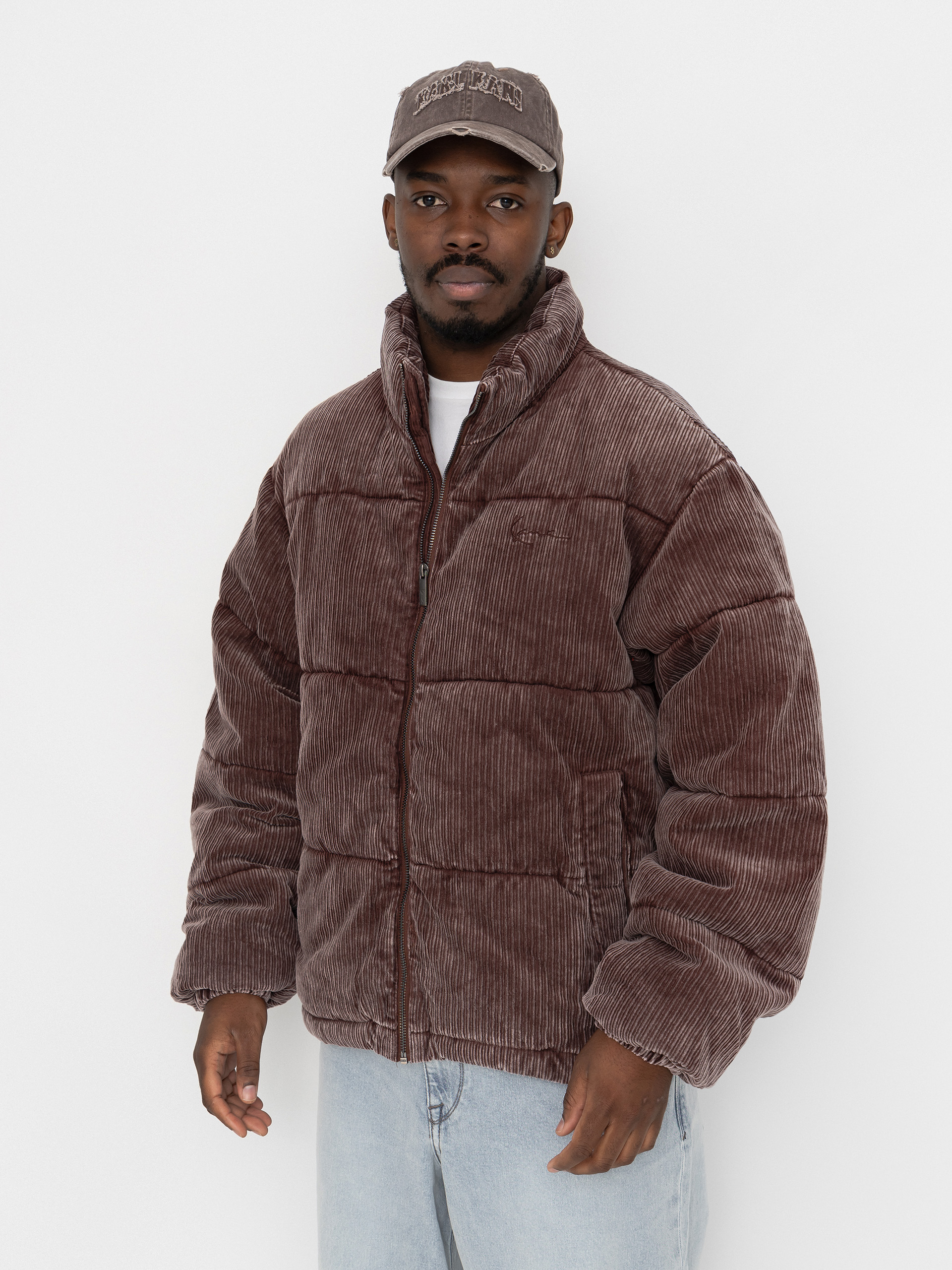 Яке Karl Kani Signature Corduroy Puffer (dark brown)
