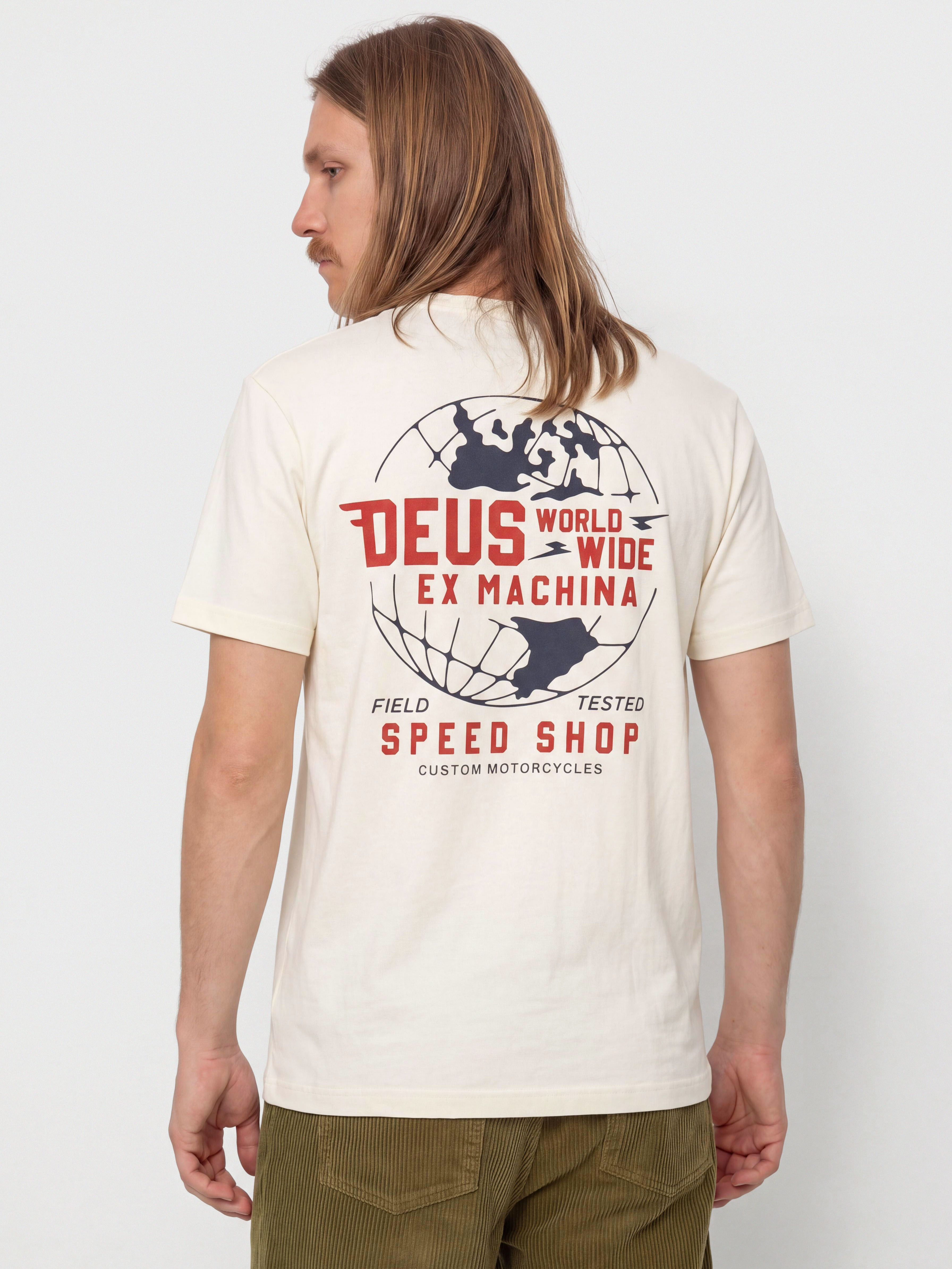 Тениска Deus Ex Machina Global Spark (vintage white)