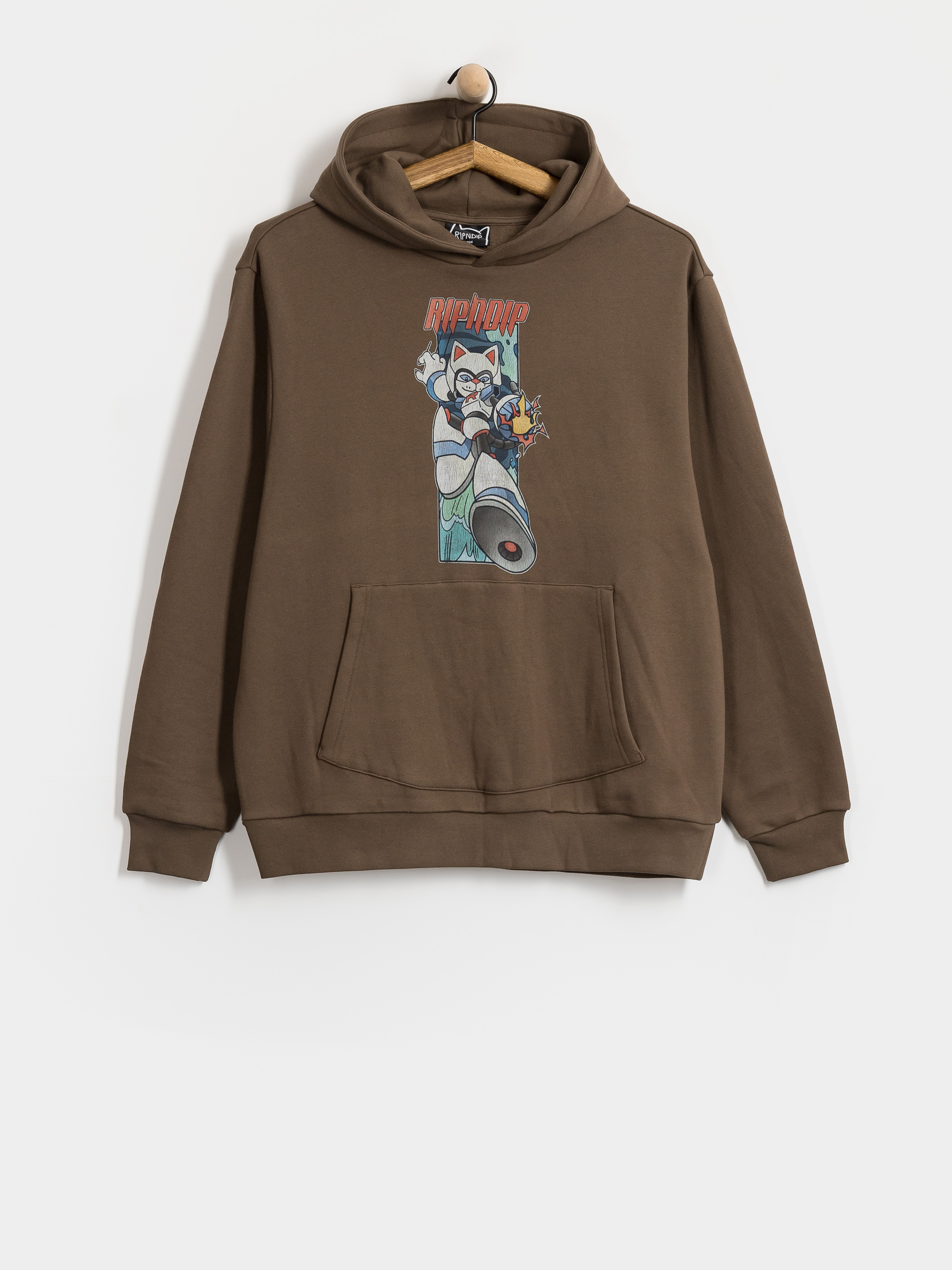 Суитшърт с качулка RipNDip Rokkunerm HD (dusty brown)