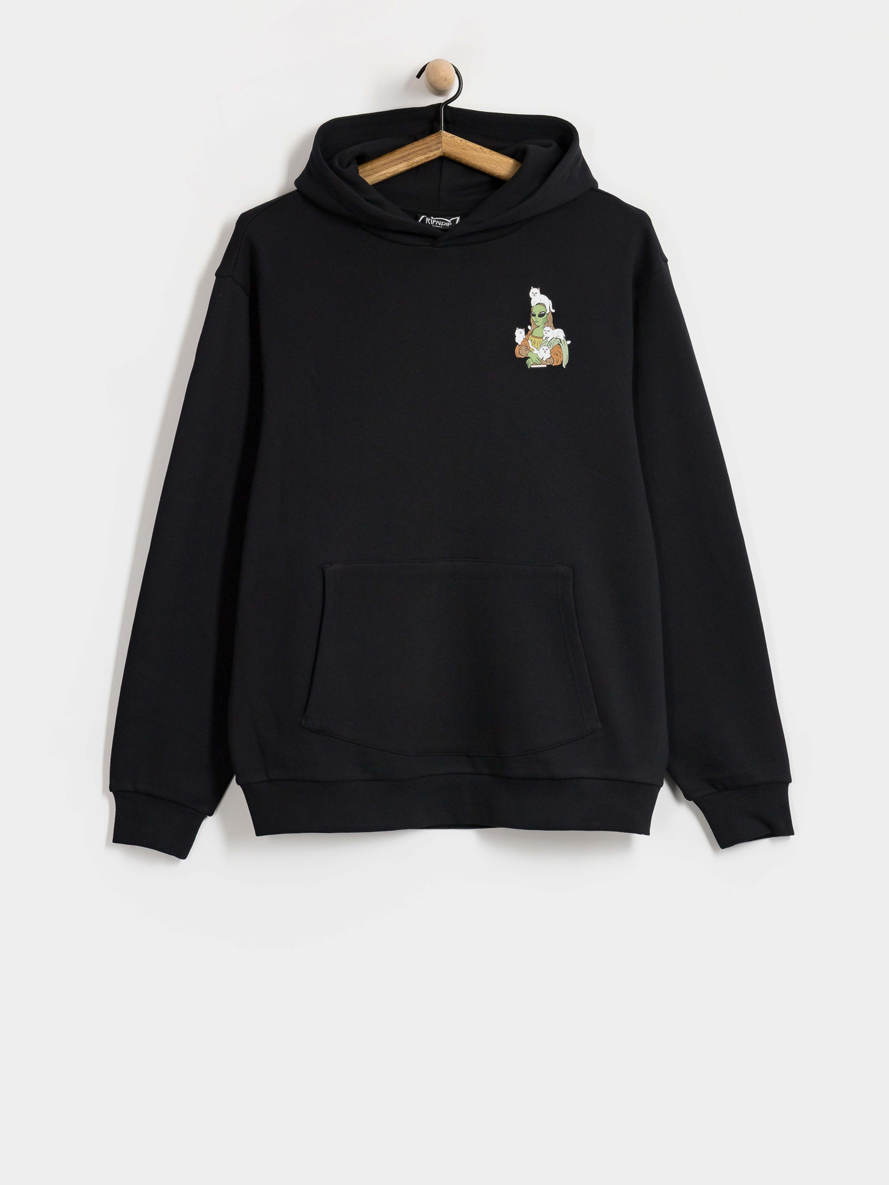 Суитшърт с качулка RipNDip Here All Along HD (black)