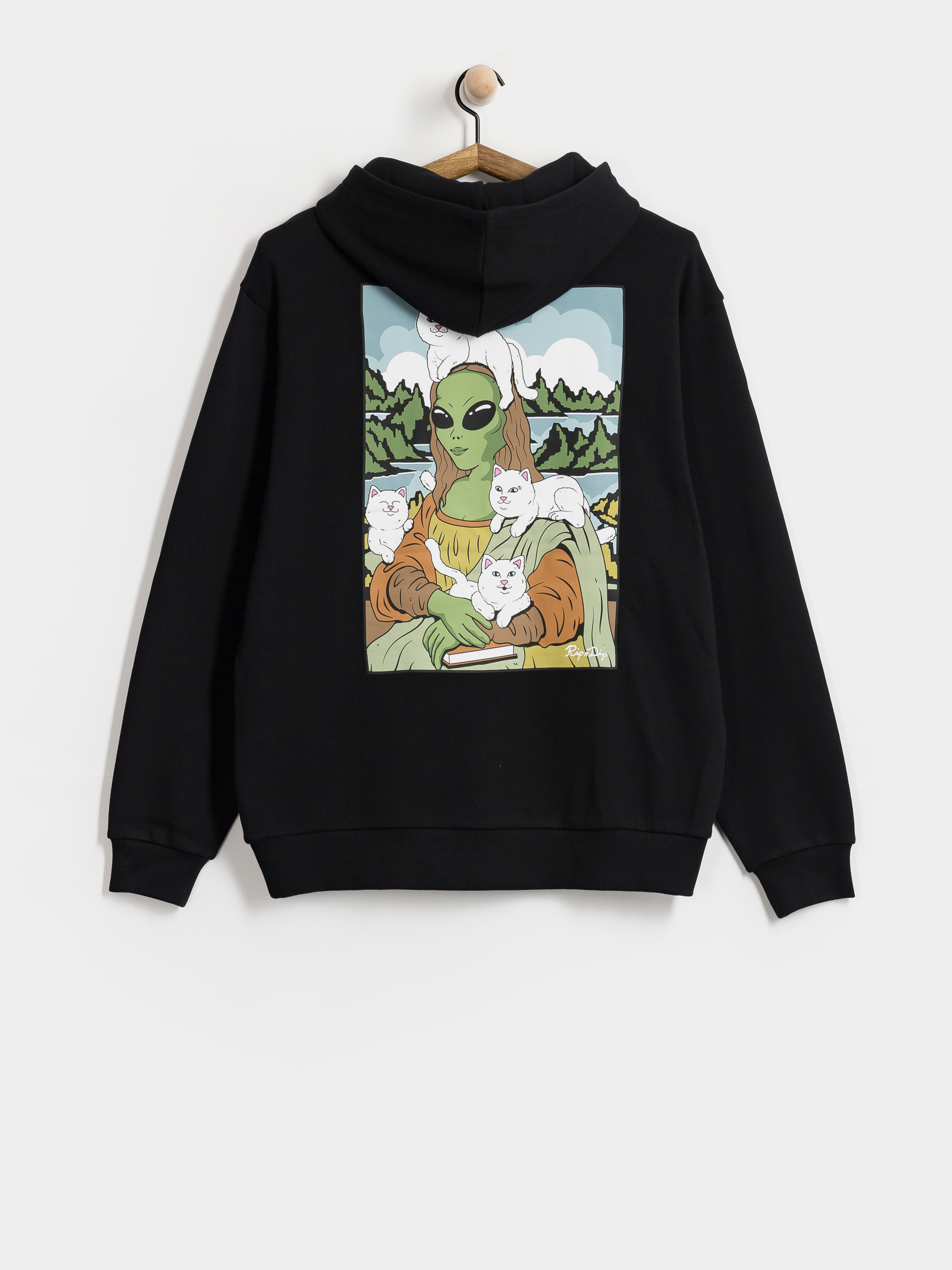 Суитшърт с качулка RipNDip Here All Along HD (black)