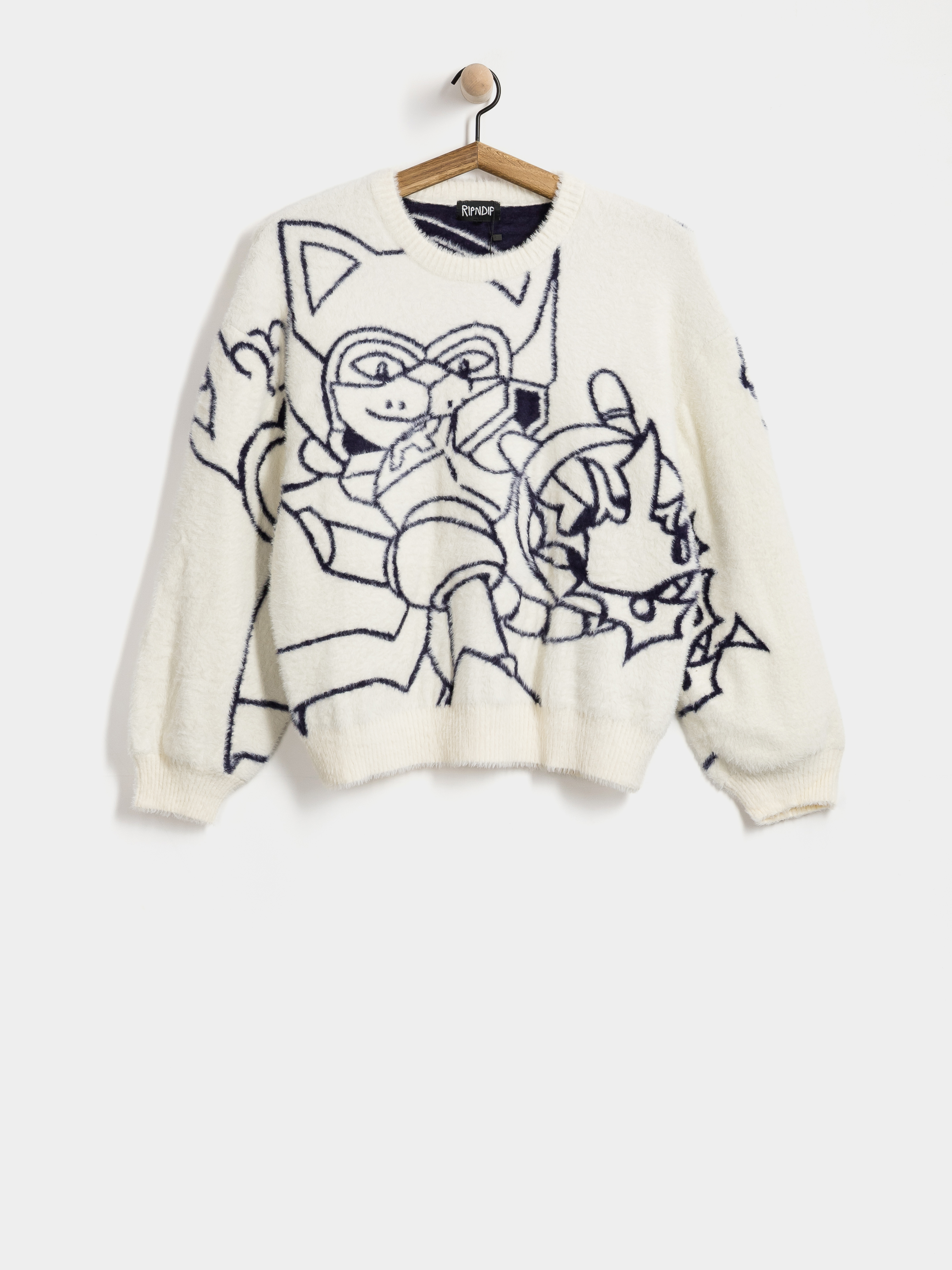 Пуловер RipNDip Rokkunerm Mohair Sweater (bone)