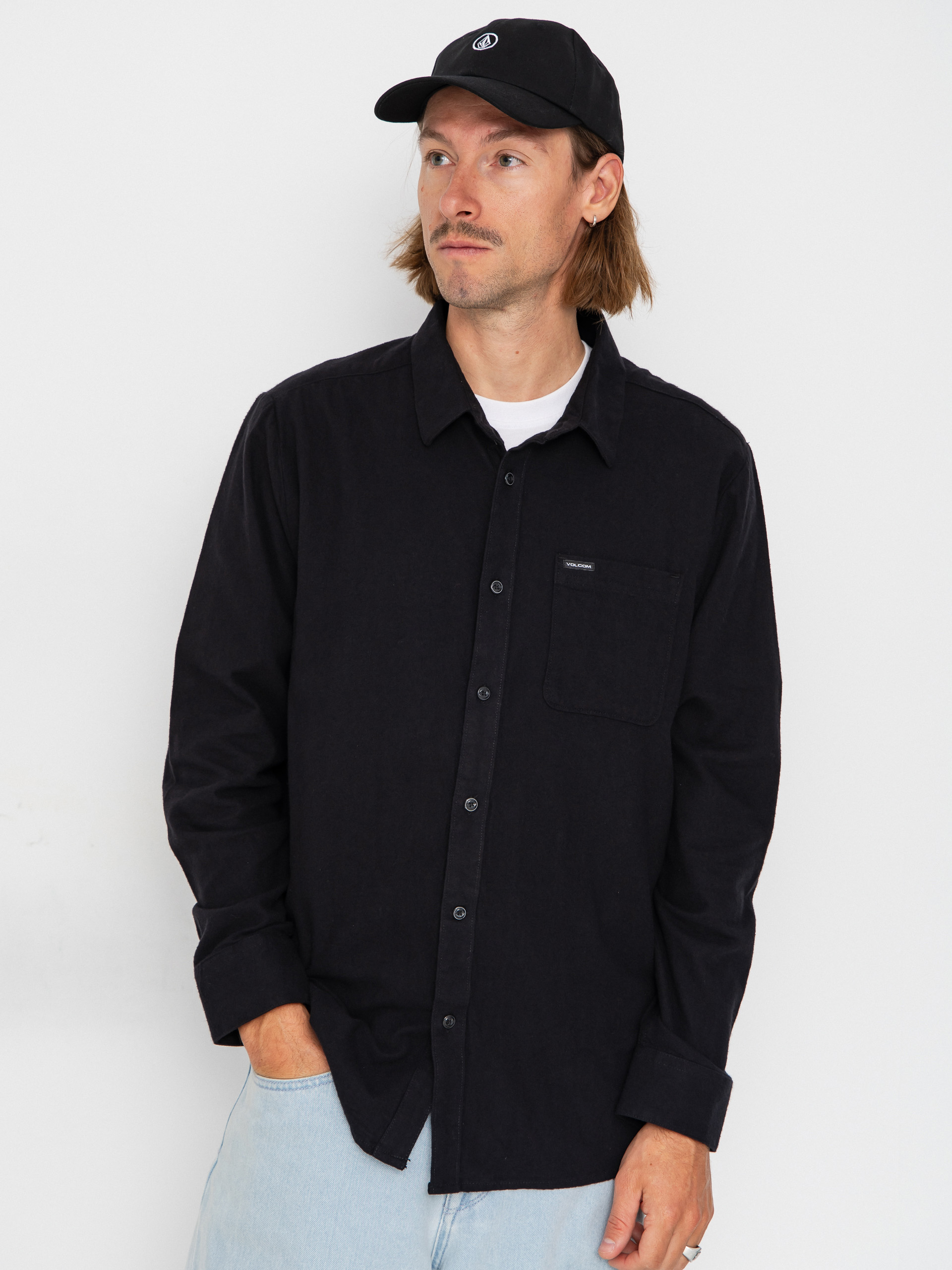 u0420u0438u0437u0430 Volcom Caden Solid Ls (antique black)