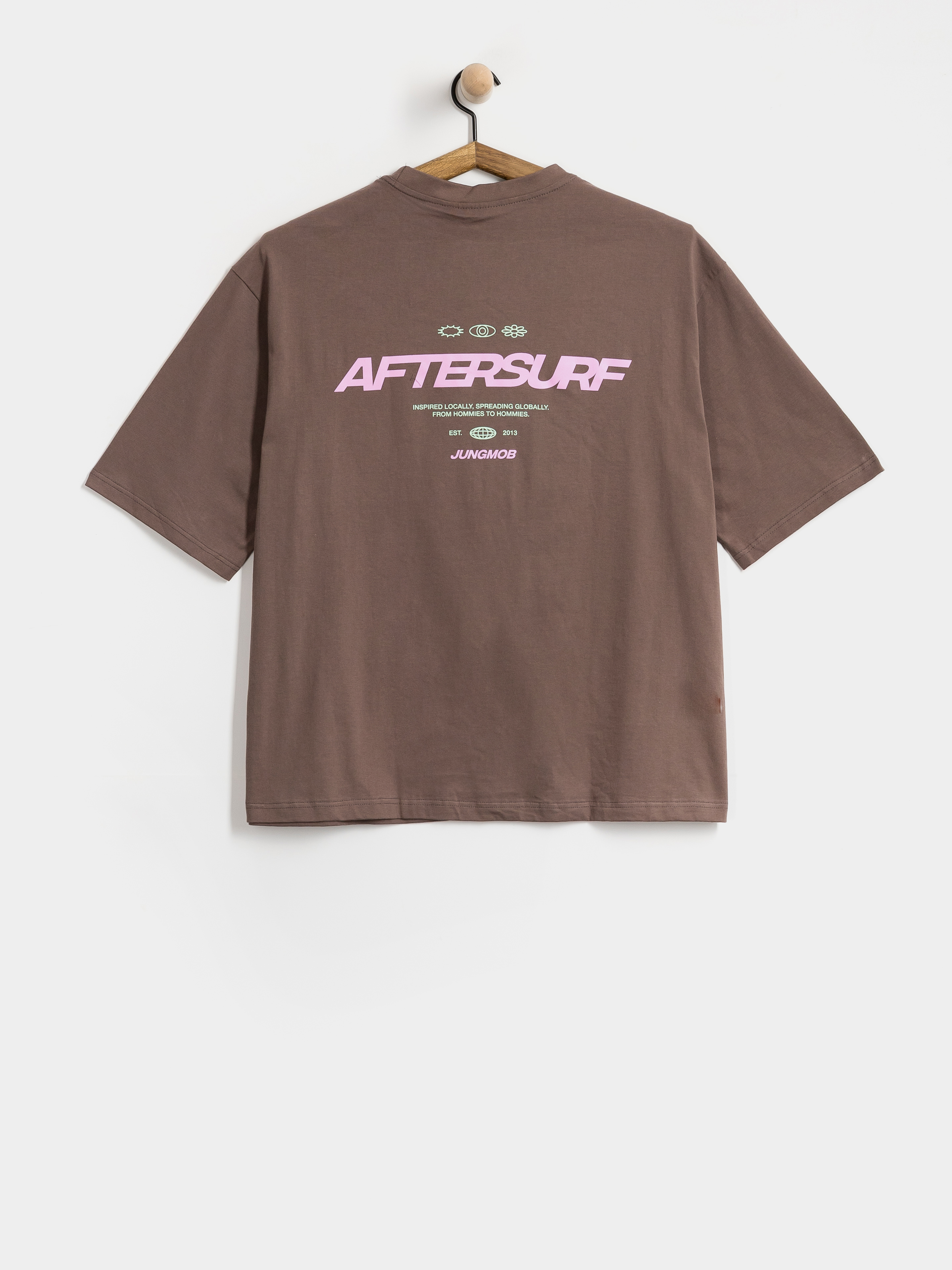 Тениска Jungmob Boxy Aftersurf (brown)