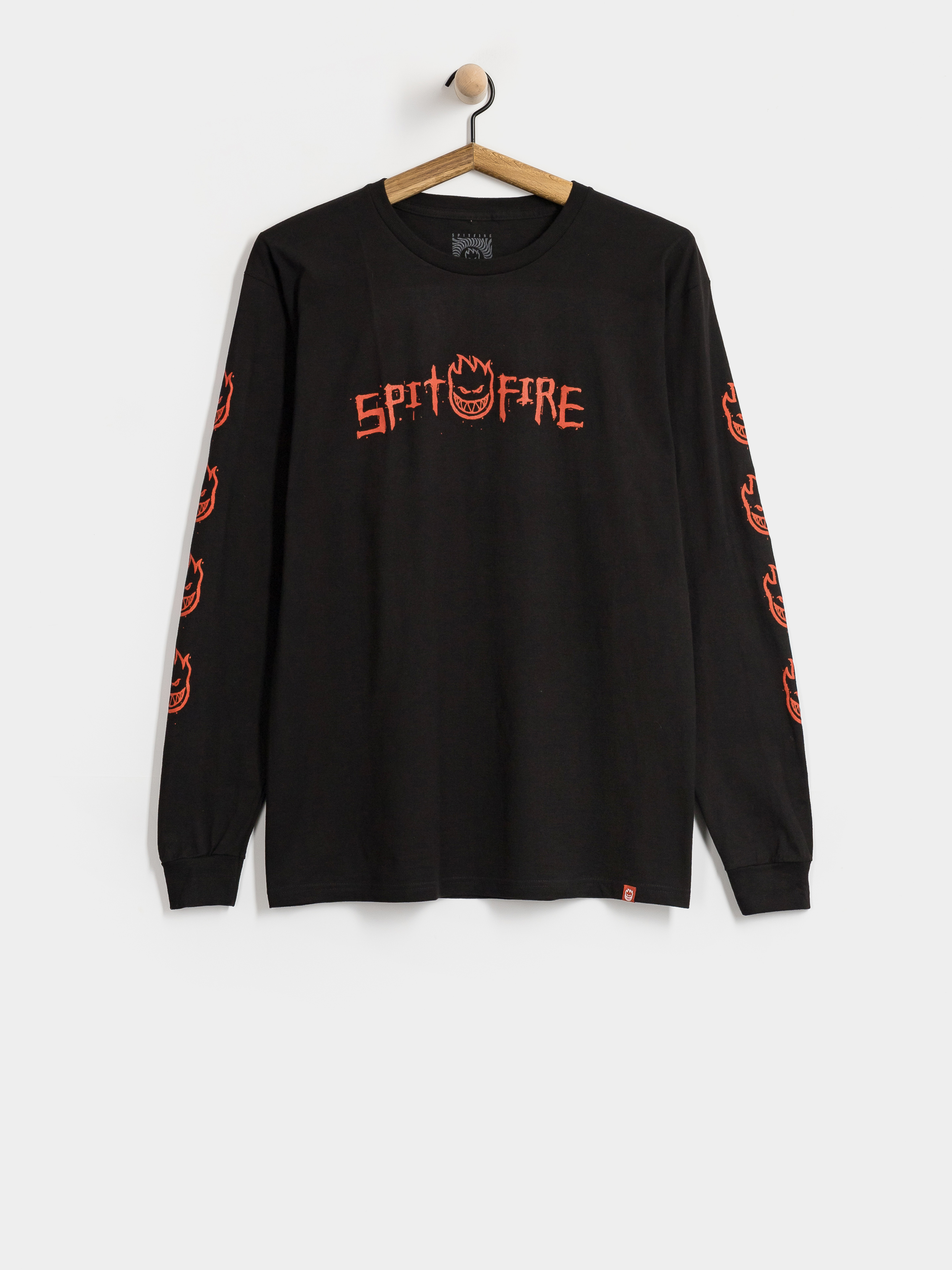Блуза Spitfire Rough Scribble Bighead Sleeve (black w/red prints)
