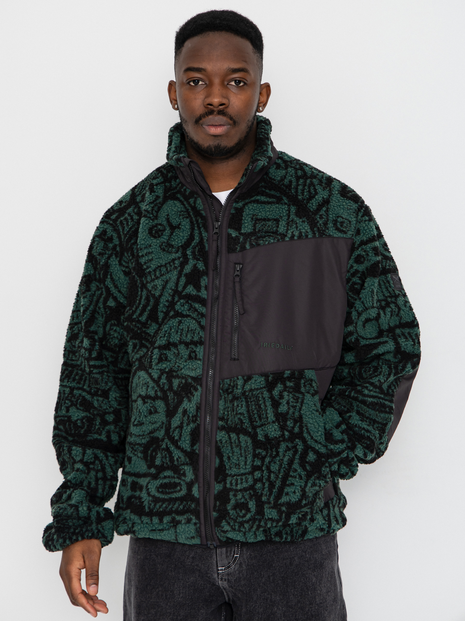 Поларени суитшърт Iriedaily Flawless (green black)
