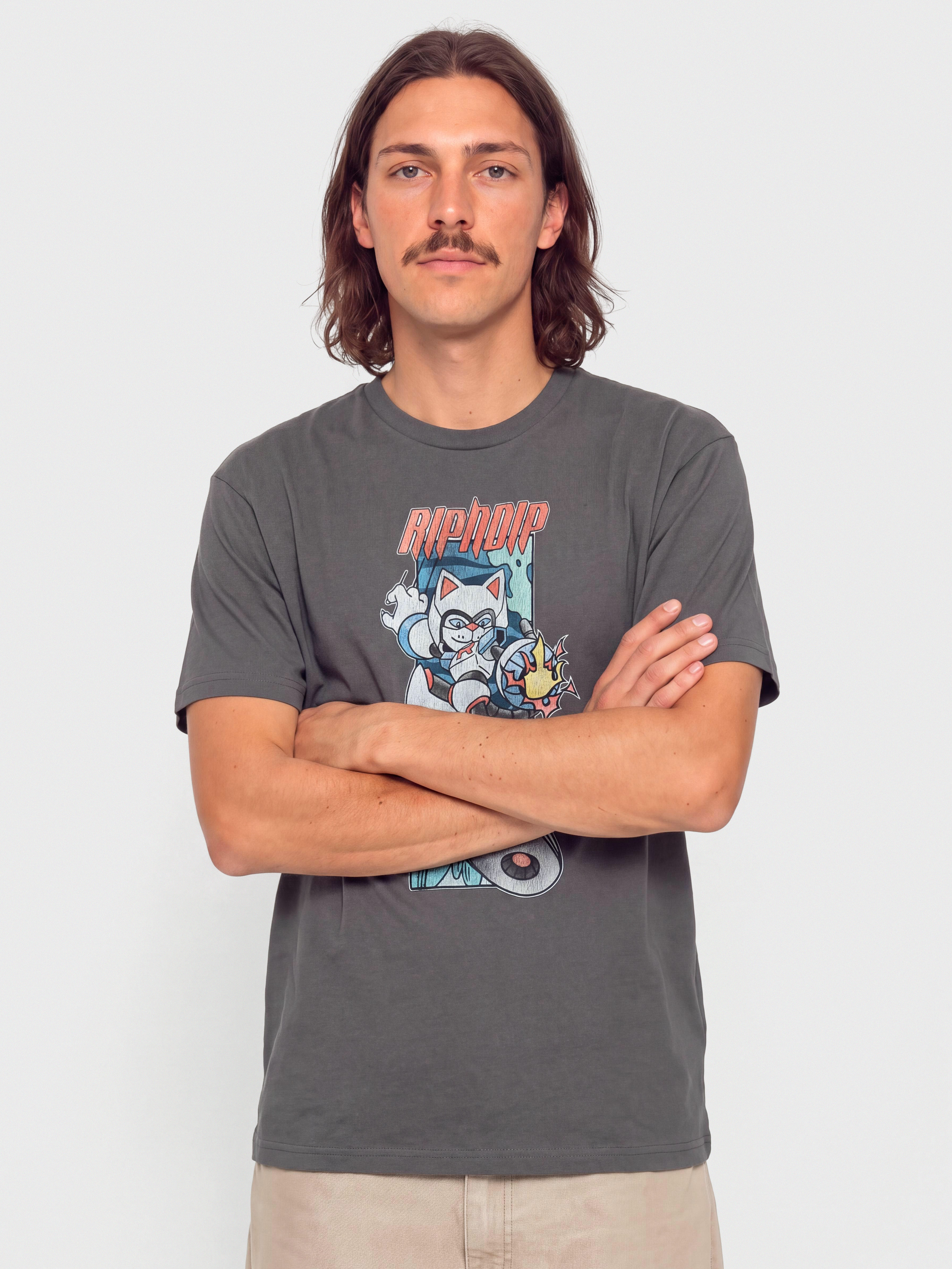Тениска RipNDip Rokkunerm (charcoal)