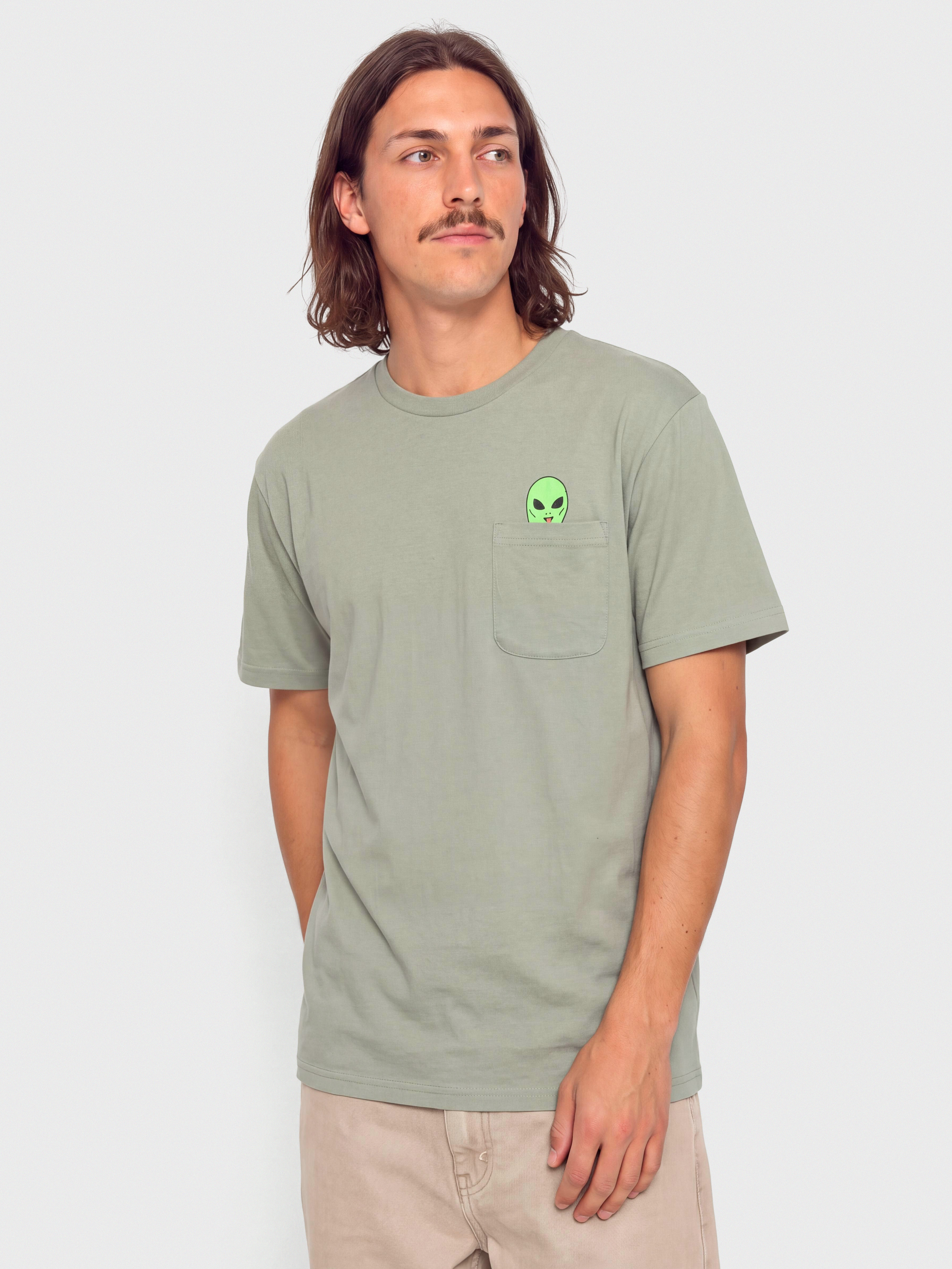 Тениска RipNDip Lord Alien Pocket (dusty sage)
