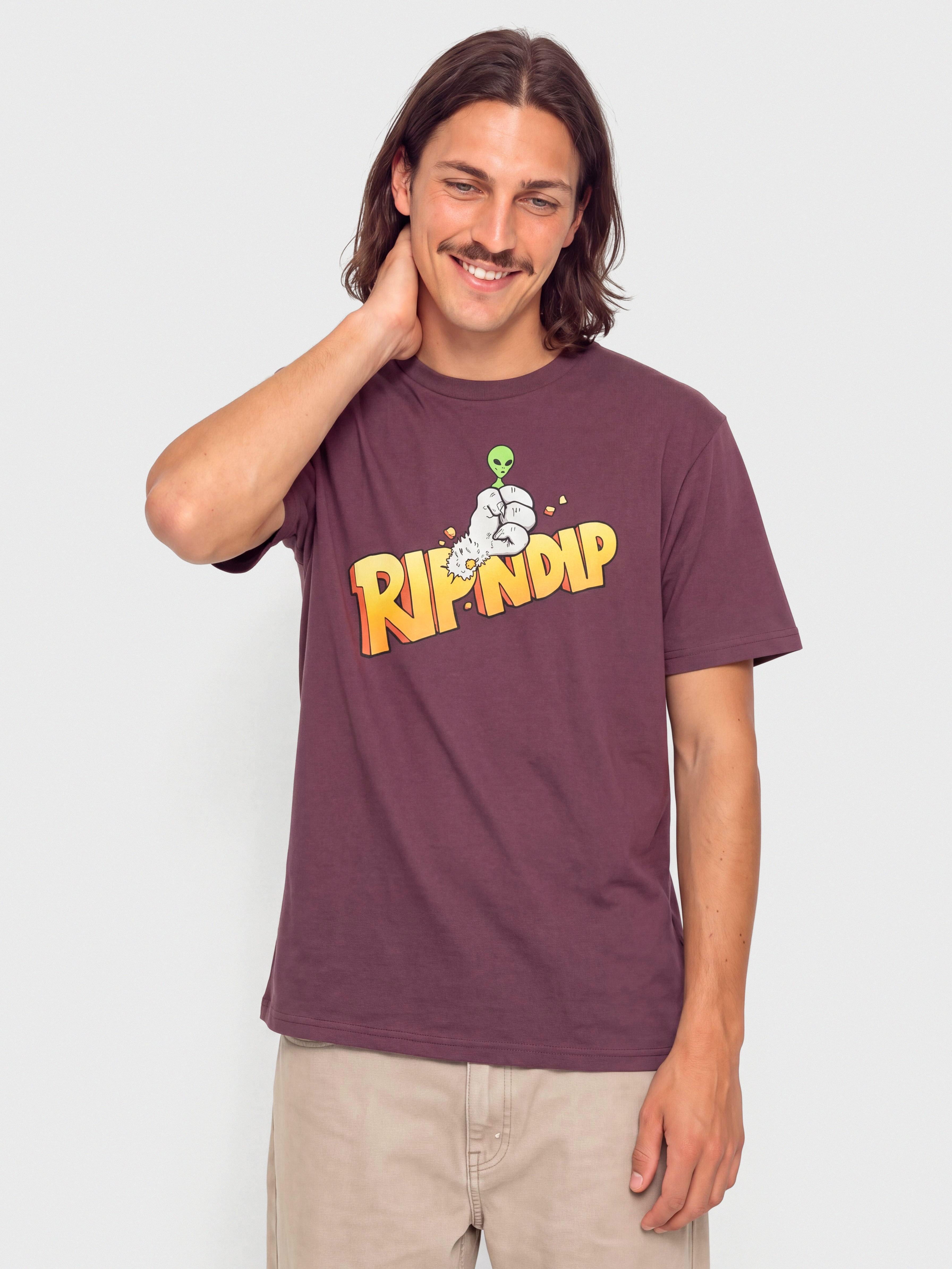 Тениска RipNDip Stronger (dark plum)
