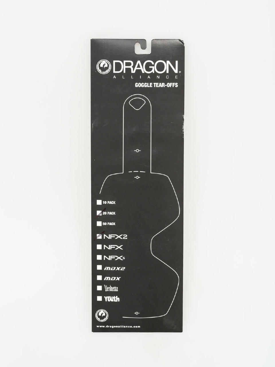 Резервни стъкла за очила Dragon NFX2 (tear off 20 pack)