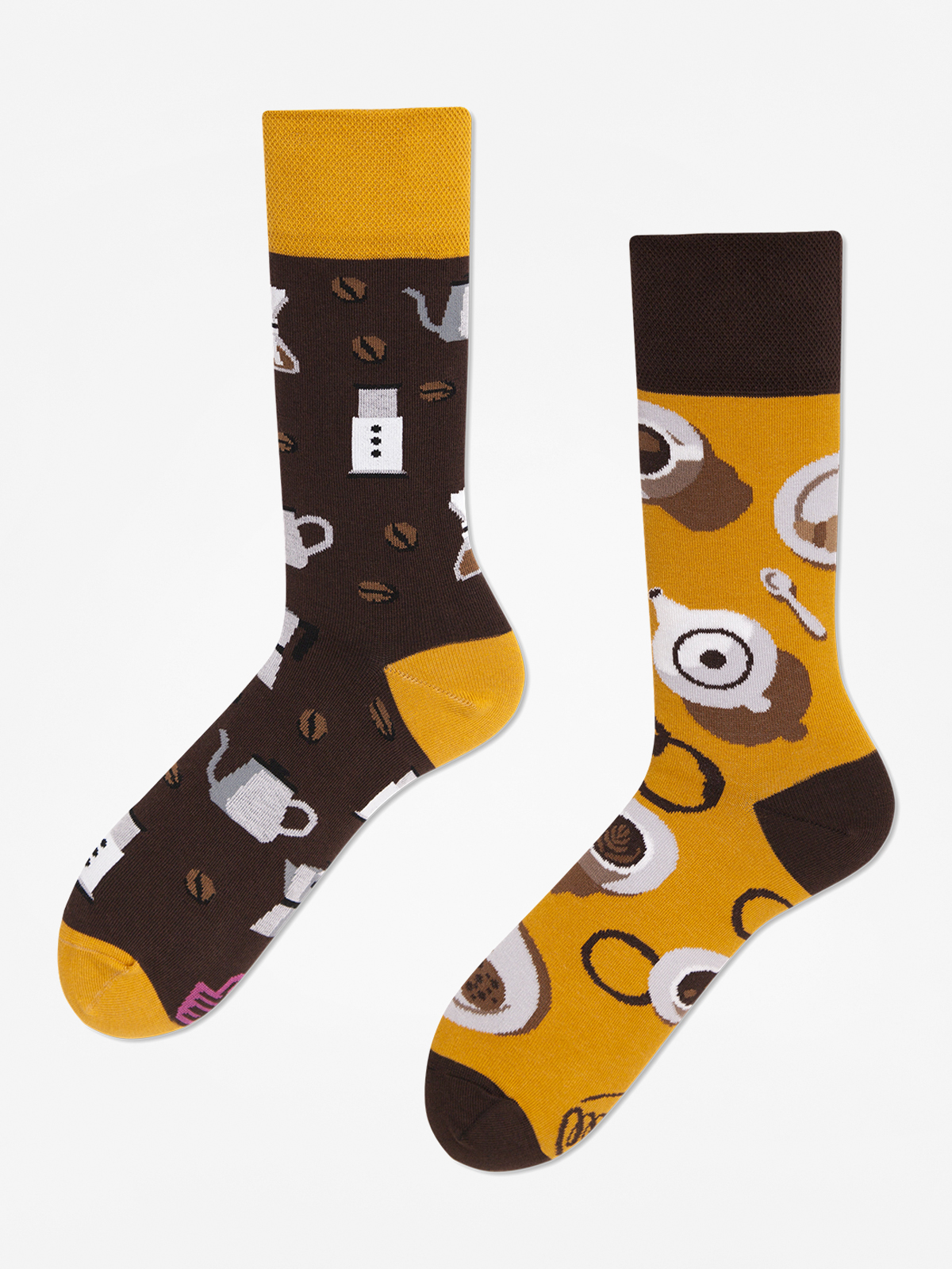 Чорапи Many Mornings Coffee Lover (brown/mustard)